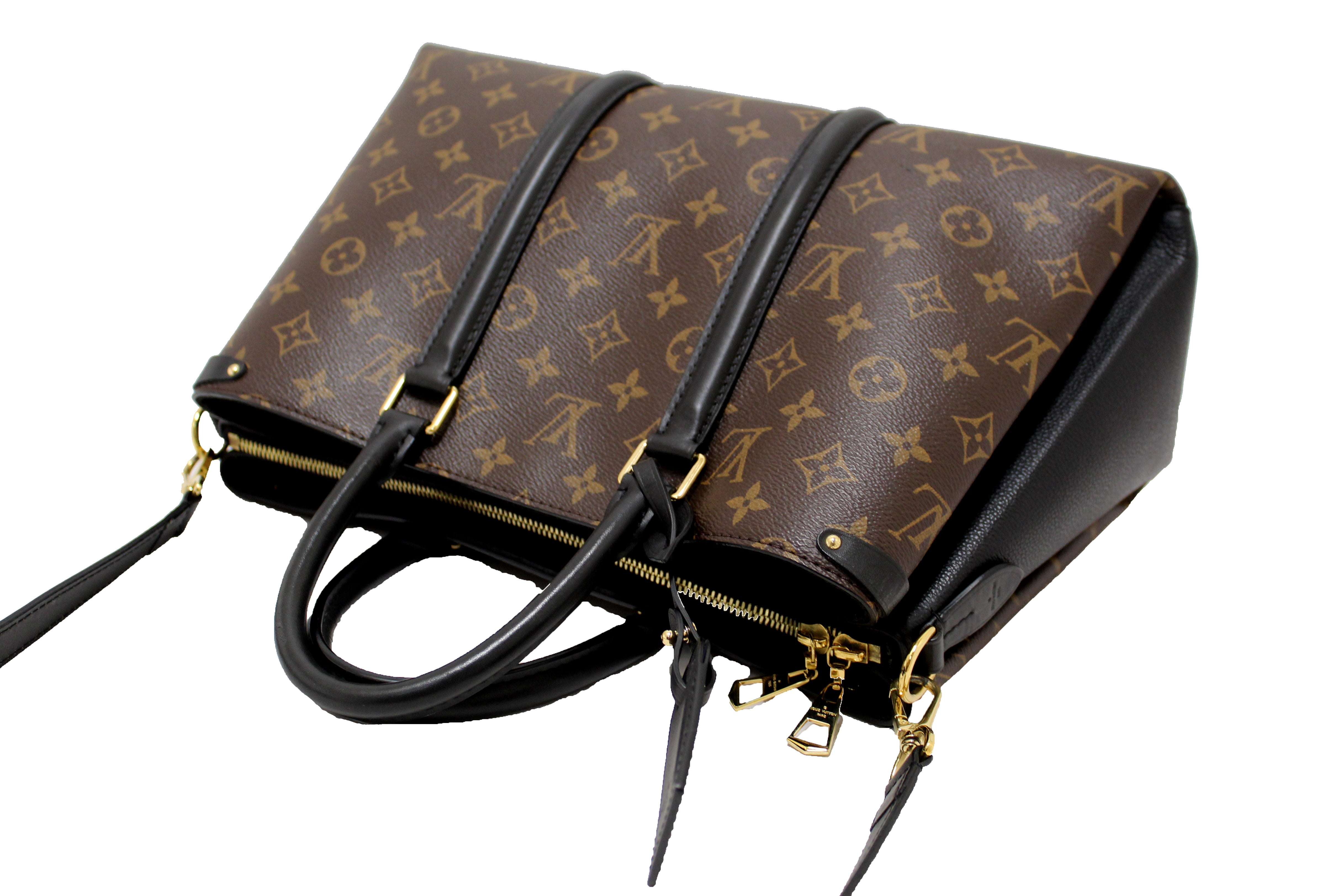 Authentic Louis Vuitton Classic Monogram Soufflot MM Handbag