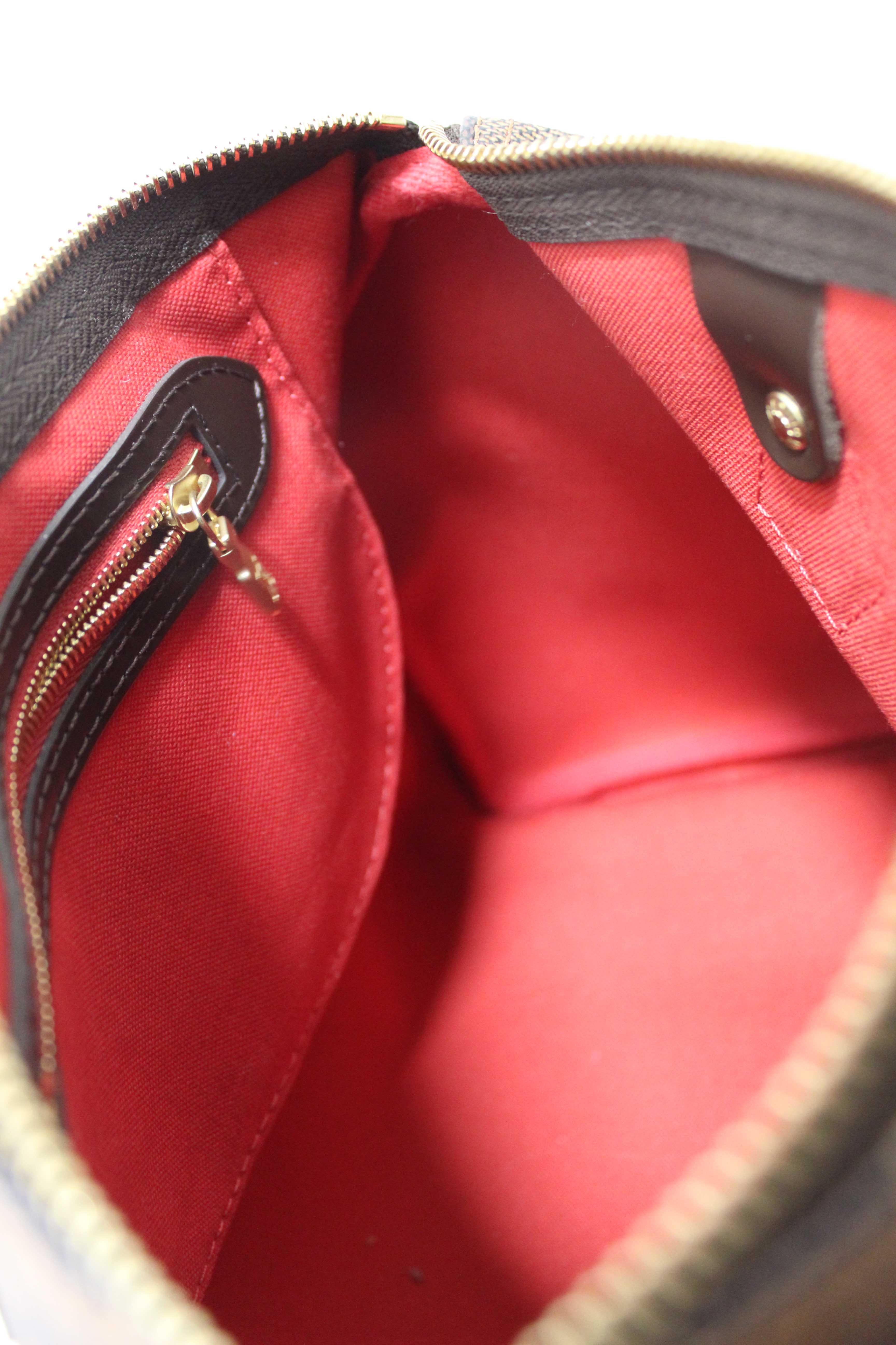 Authentic Louis Vuitton Damier Ebene Speedy 25 Hand Bag