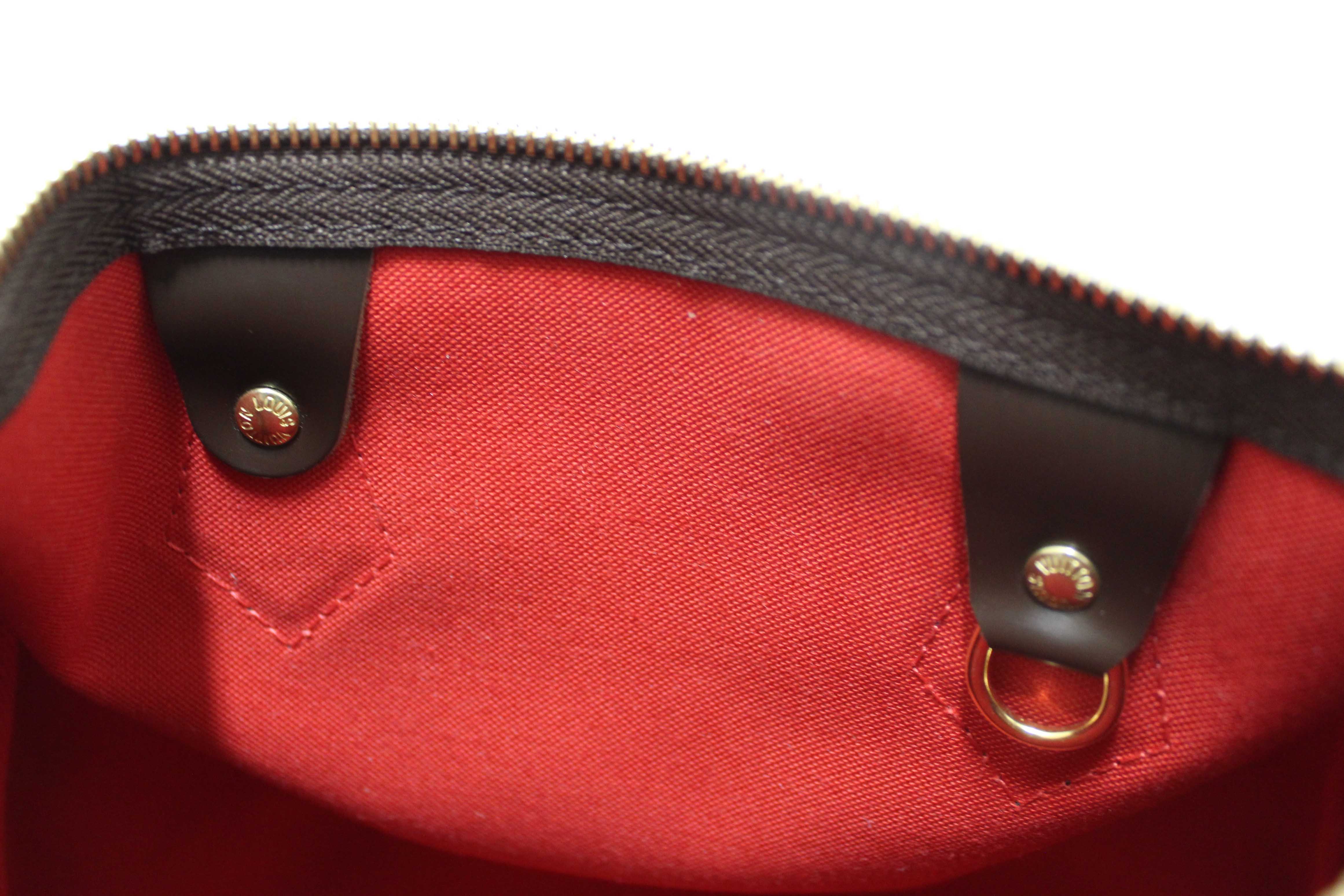 Authentic Louis Vuitton Damier Ebene Speedy 25 Hand Bag