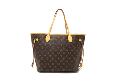 Authentic Louis Vuitton Classic Monogram with Pivoine Pink Neverfull MM Shoulder Tote Bag