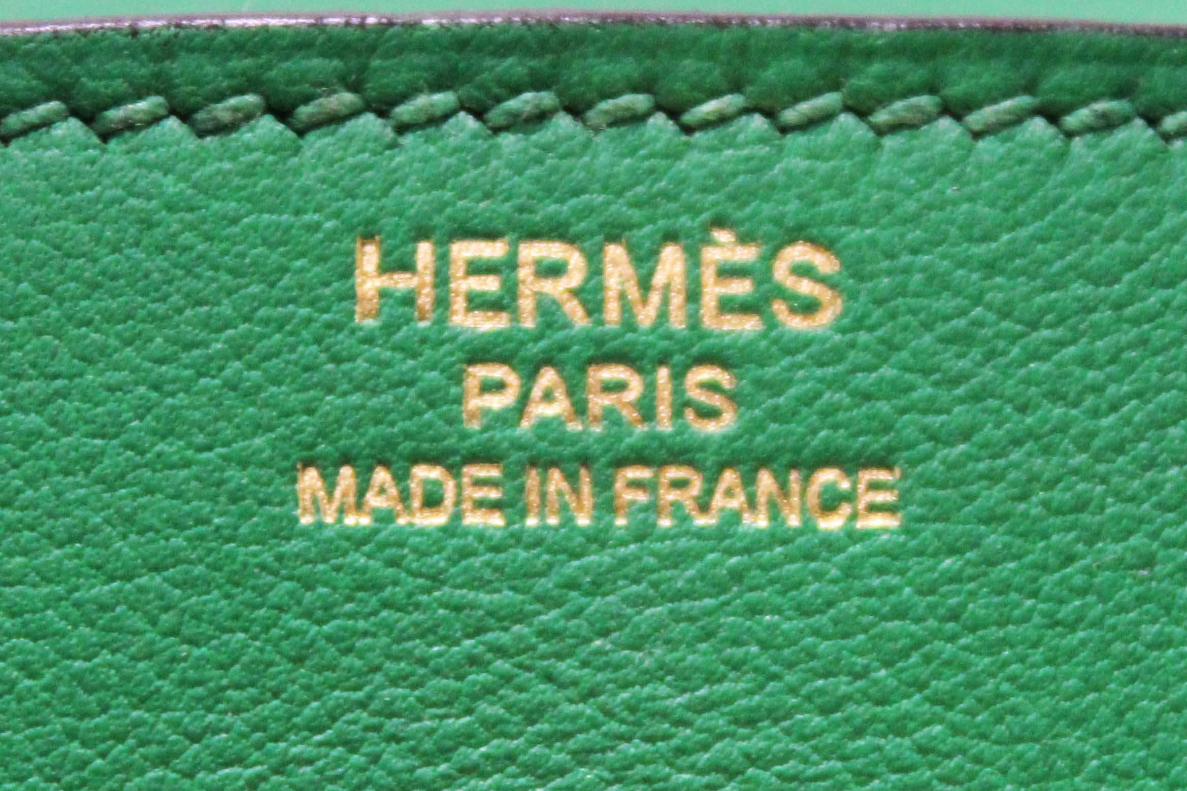 Authentic Hermes Menthe Swift Leather Gold Hardware Birkin 25 Handbag