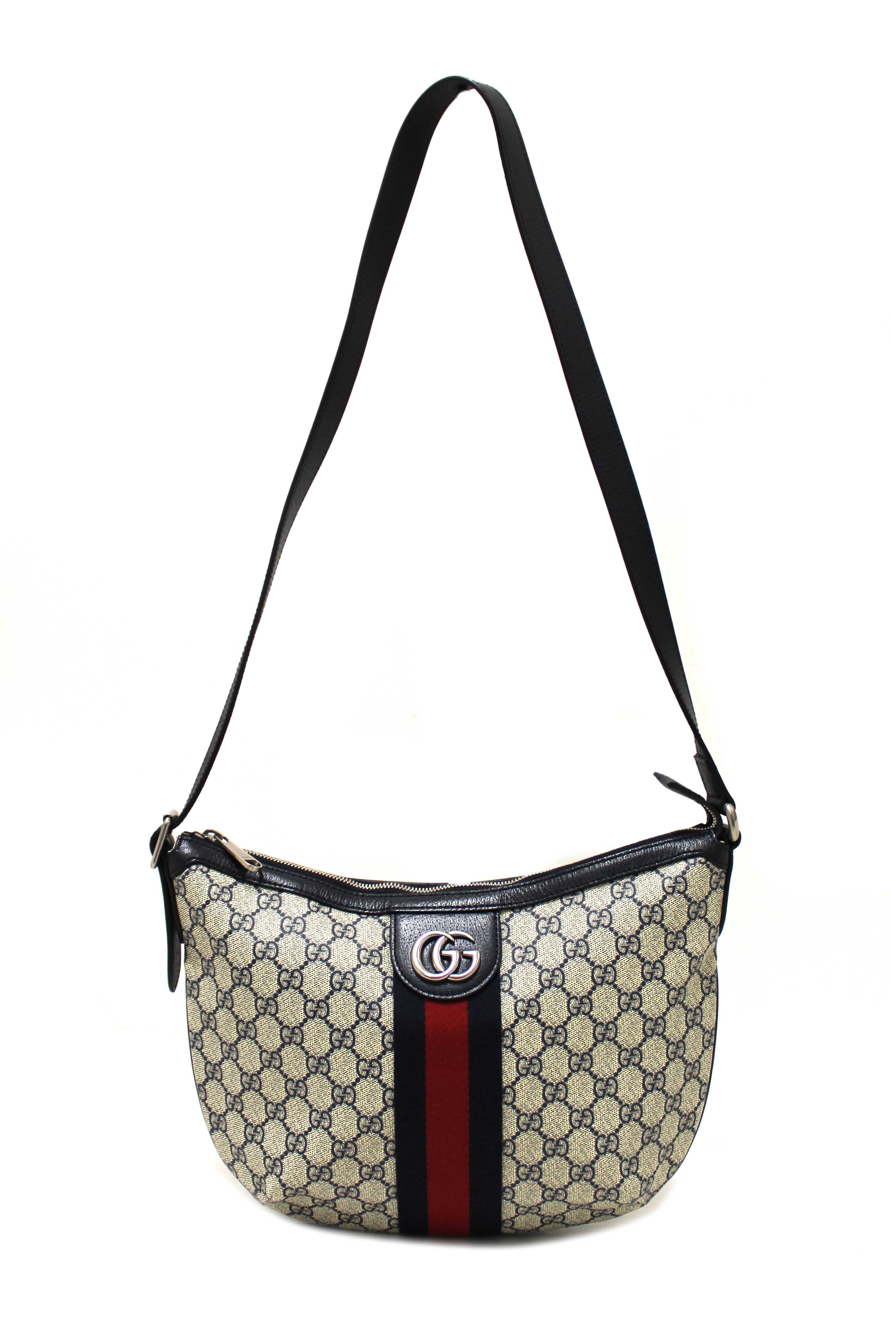 ハンドバッグ OPHIDIA HANDBAG Gucci Blue Suede Dragon Embroidered Medium Ophidia Shoulder