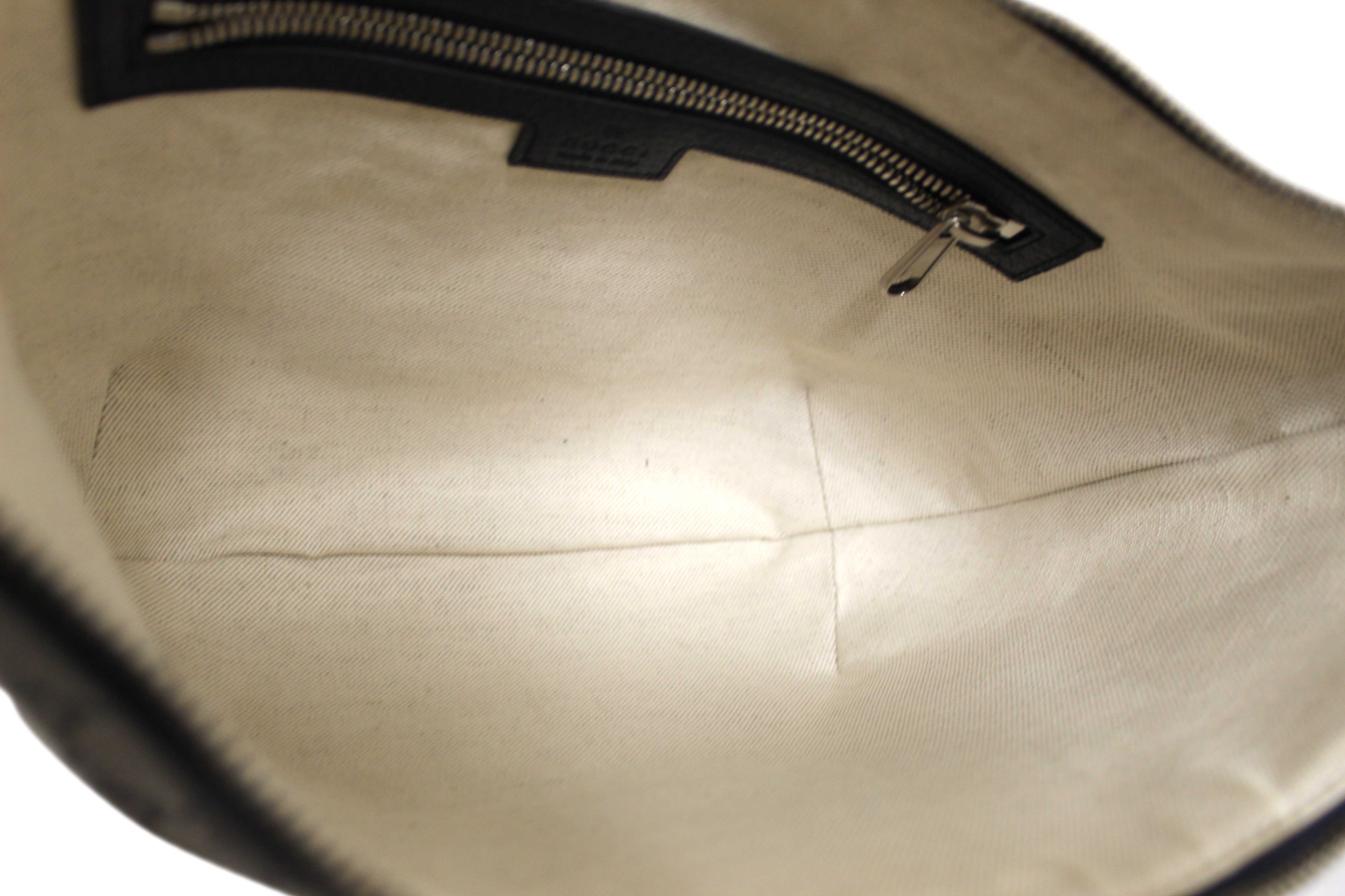 Authentic Gucci Blue GG Supreme Ophidia Medium Half-Moon Shoulder Bag