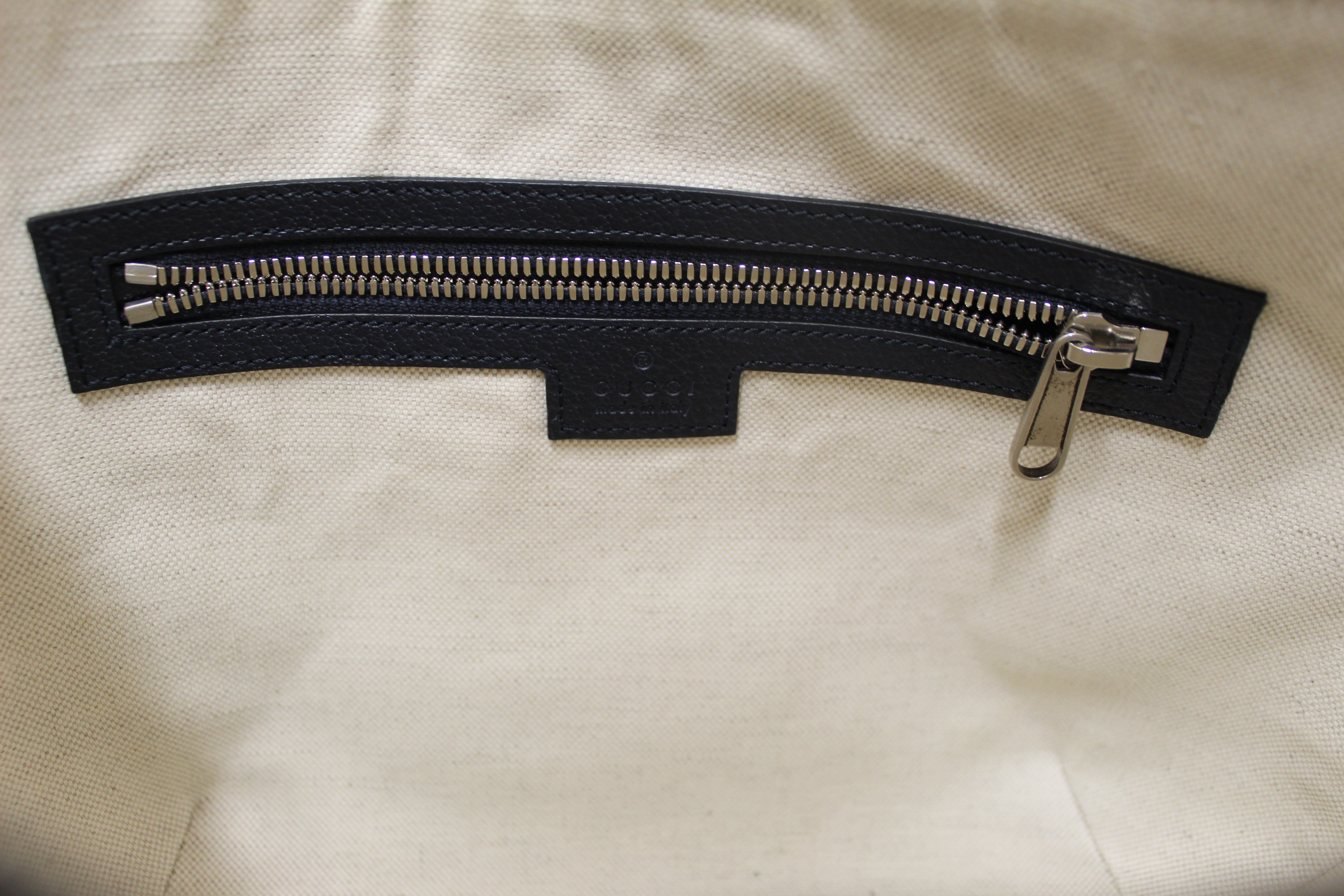 Authentic Gucci Blue GG Supreme Ophidia Medium Half-Moon Shoulder Bag