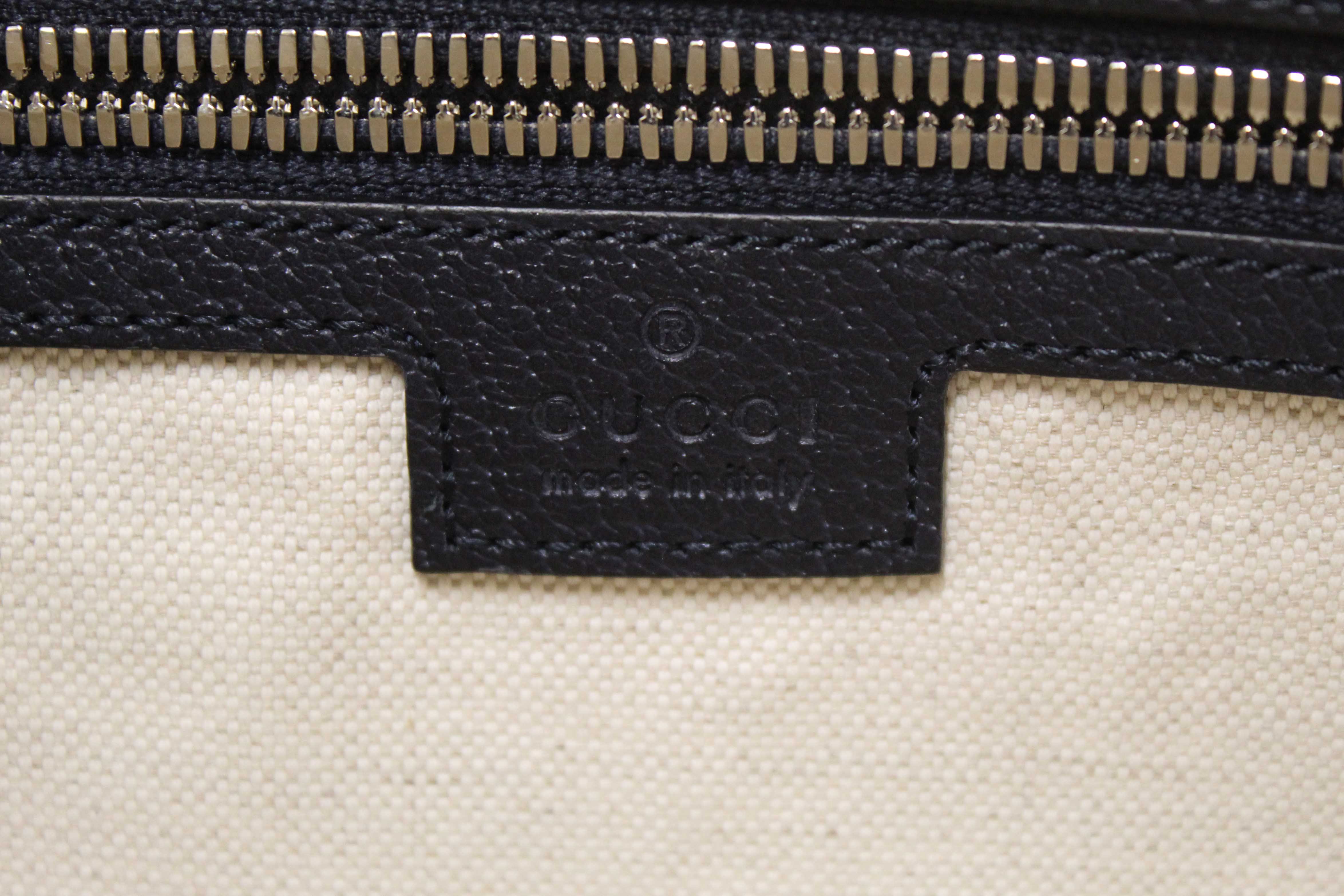 Authentic Gucci Blue GG Supreme Ophidia Medium Half-Moon Shoulder Bag