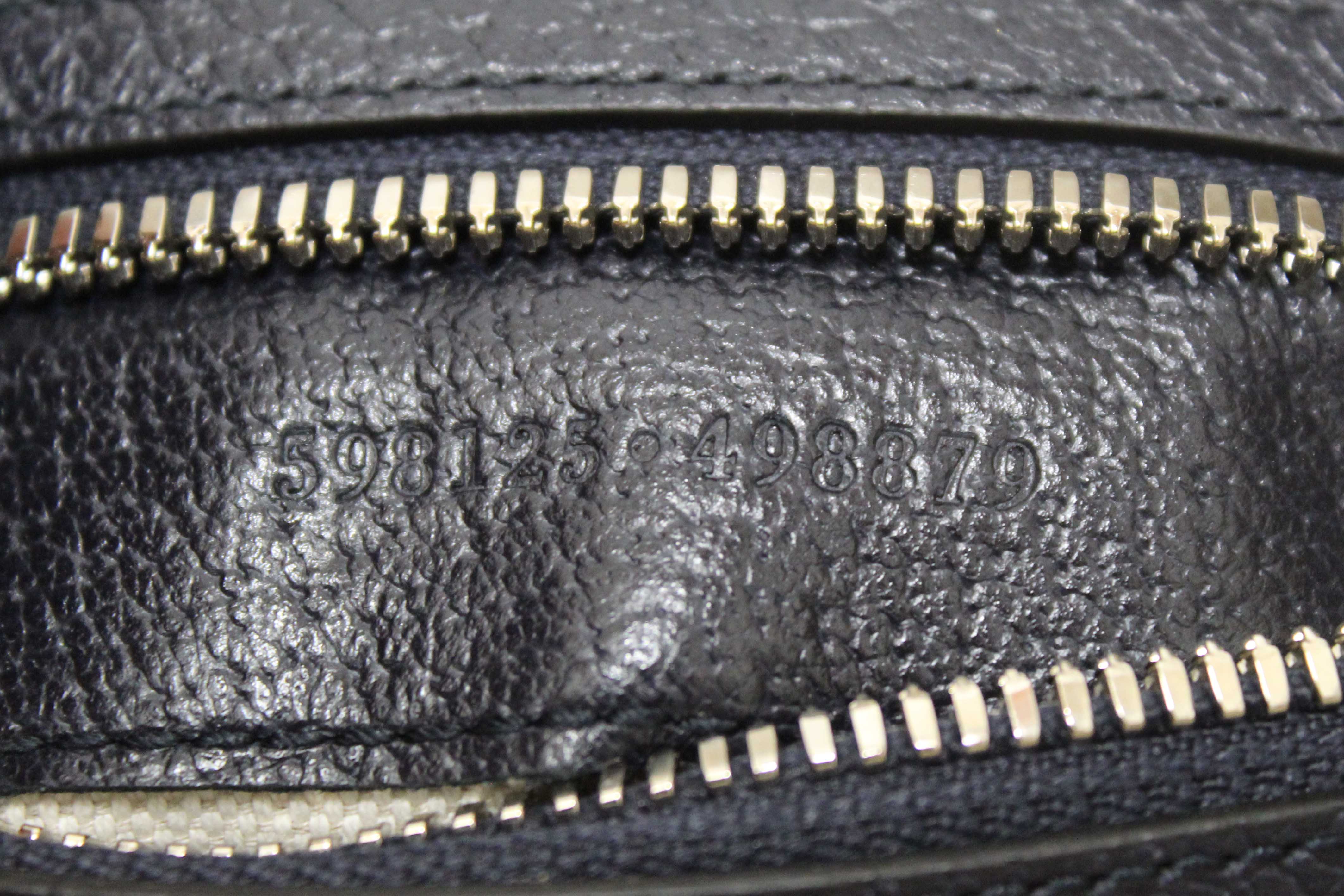 Authentic Gucci Blue GG Supreme Ophidia Medium Half-Moon Shoulder Bag