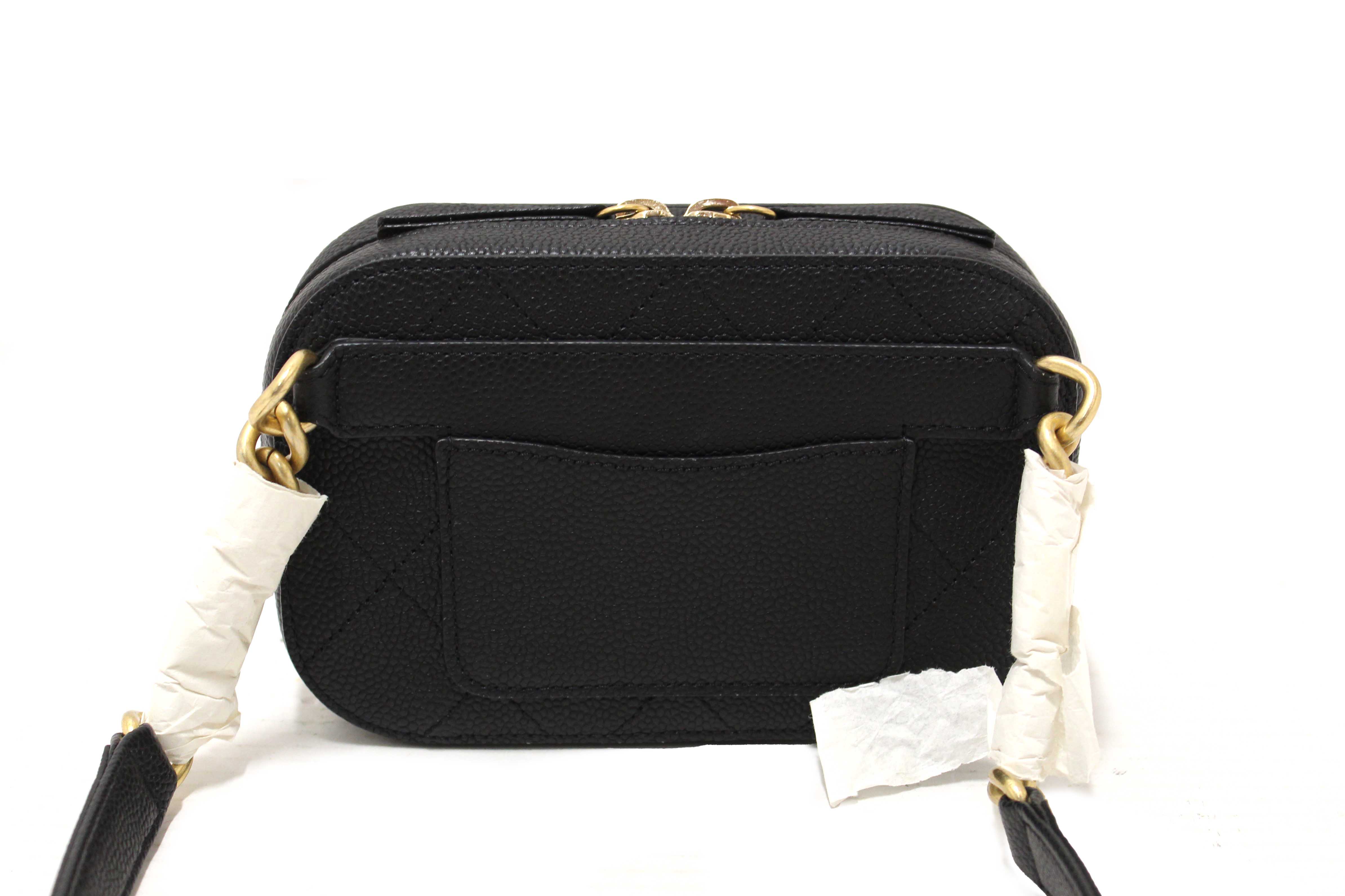 Authentic Chanel Black Quilted Caviar Leather Chic Affinity Waist bag
