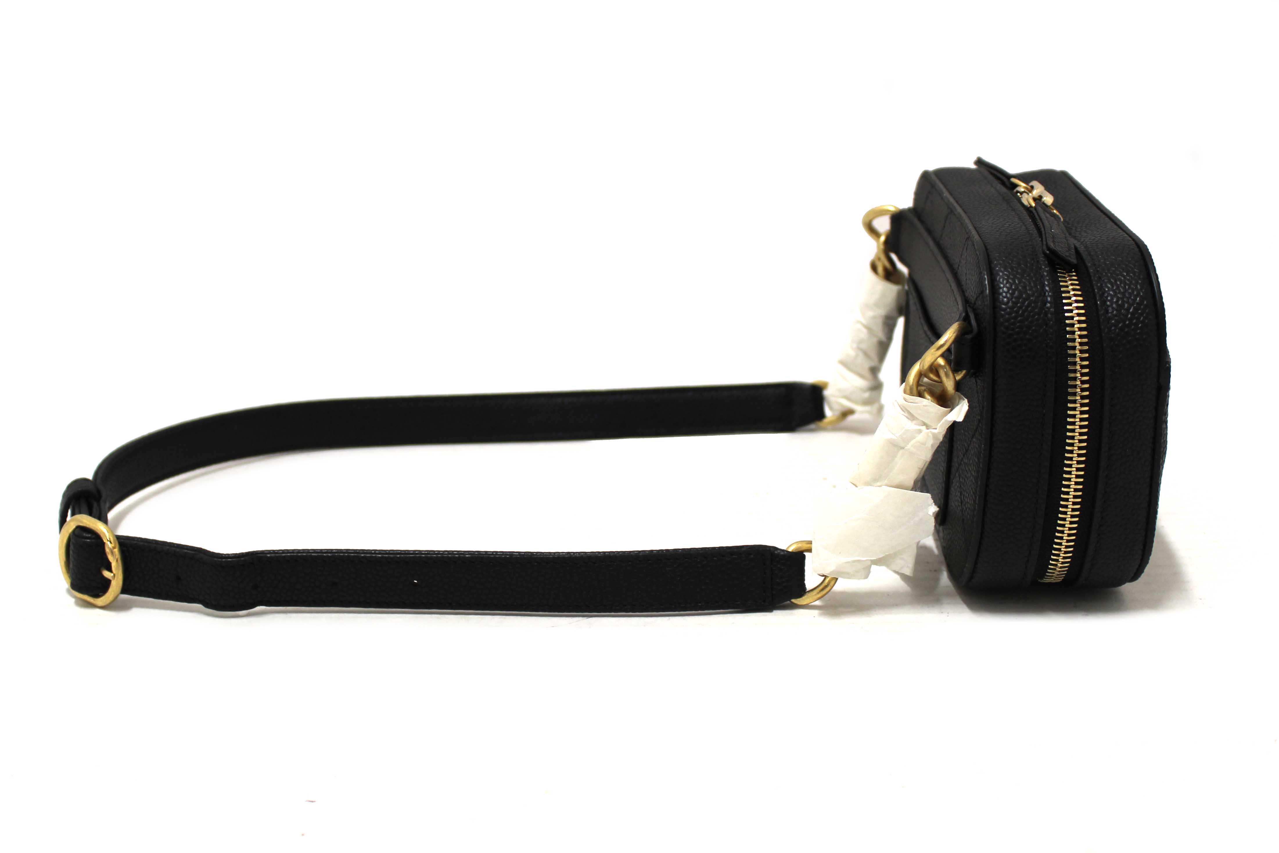 Authentic Chanel Black Quilted Caviar Leather Chic Affinity Waist bag