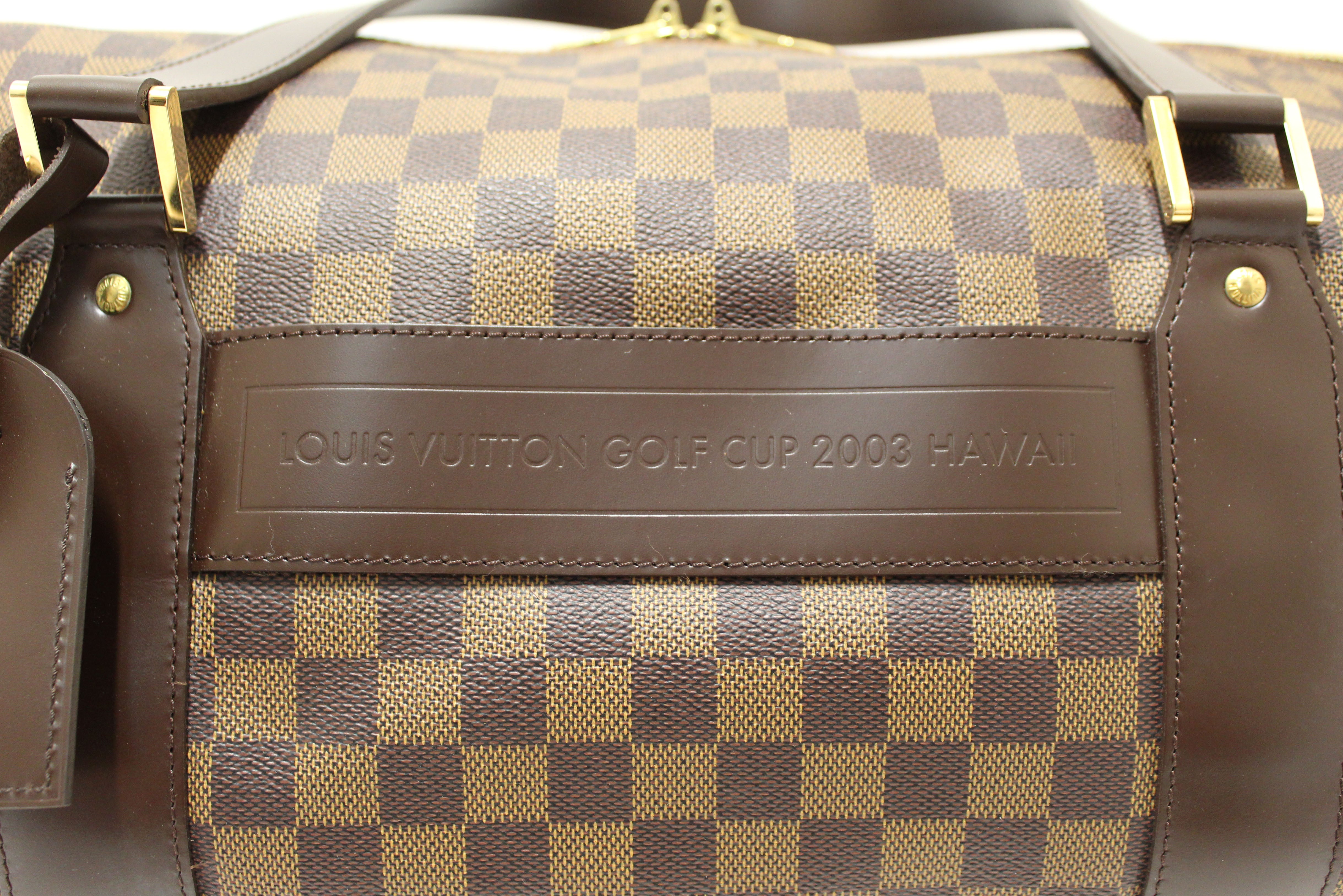 Authentic NEW Louis Vuitton Limited Edition Damier Ebene Golf Cup 2003 Hawaii Sac Polochon Duffle Bag