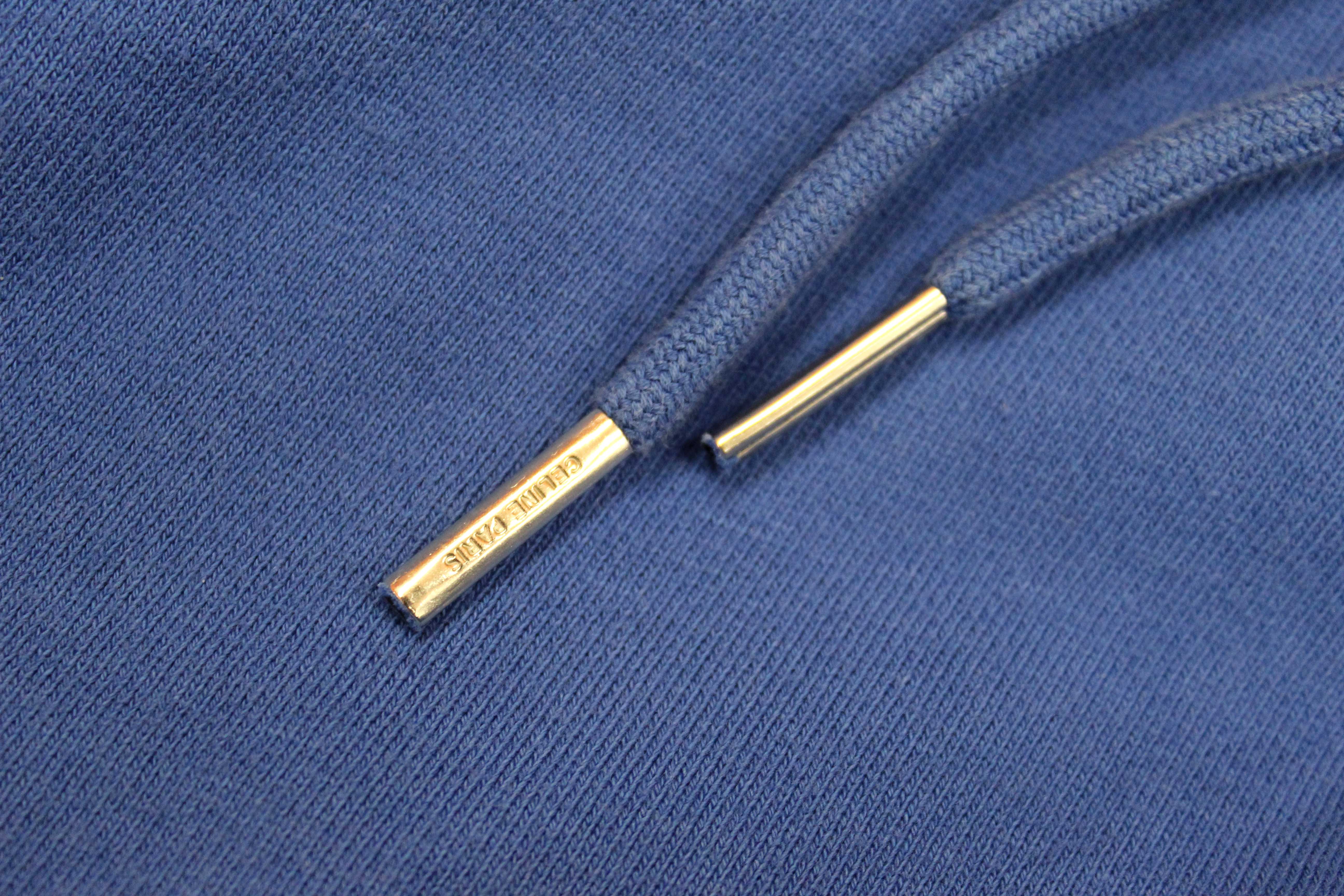 Authentic Celine Blue Cotton Logo Hoodie Sweater Size XS