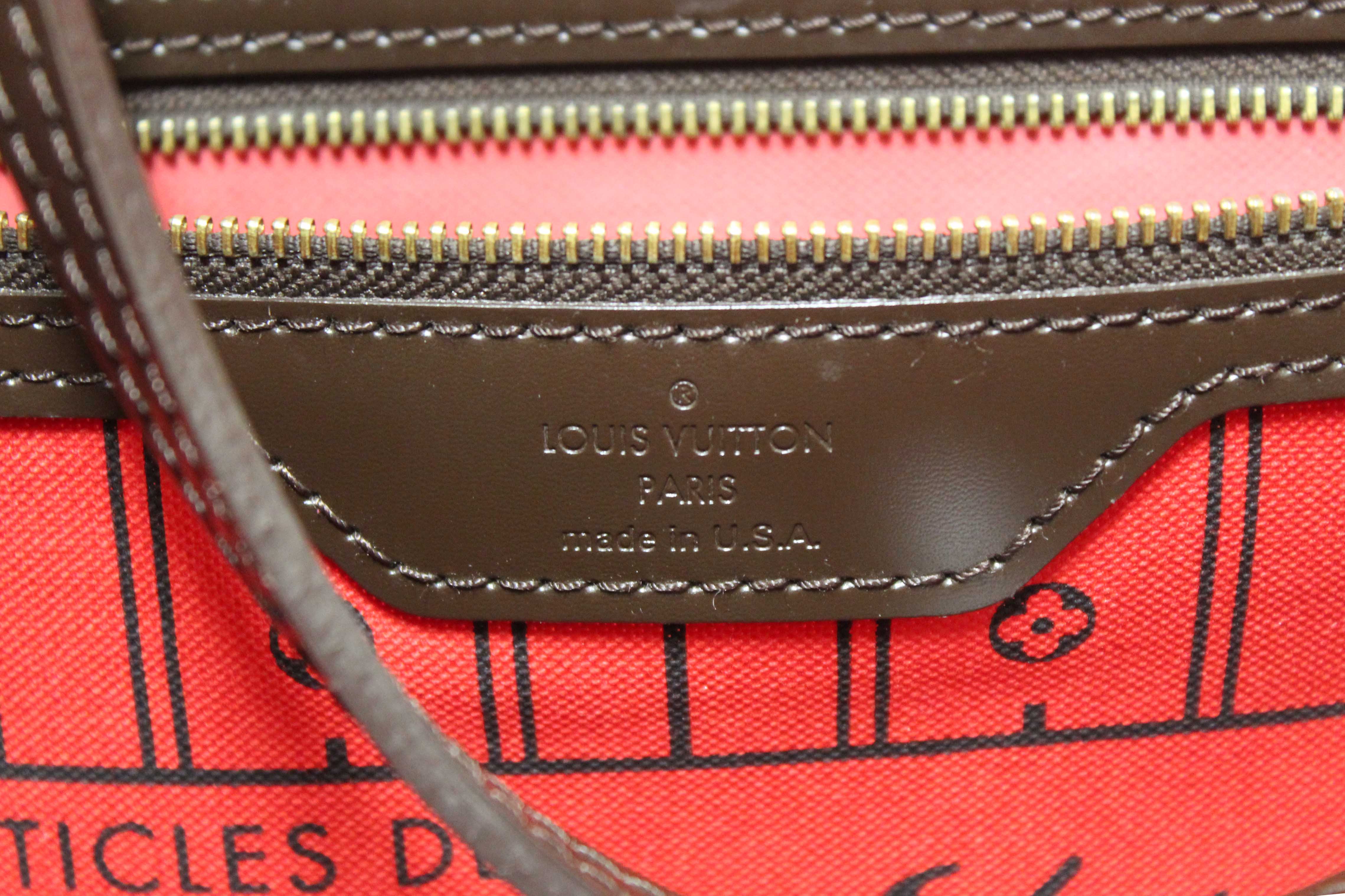 Authentic Louis Vuitton Damier Ebene Neverfull GM Tote Shoulder Bag