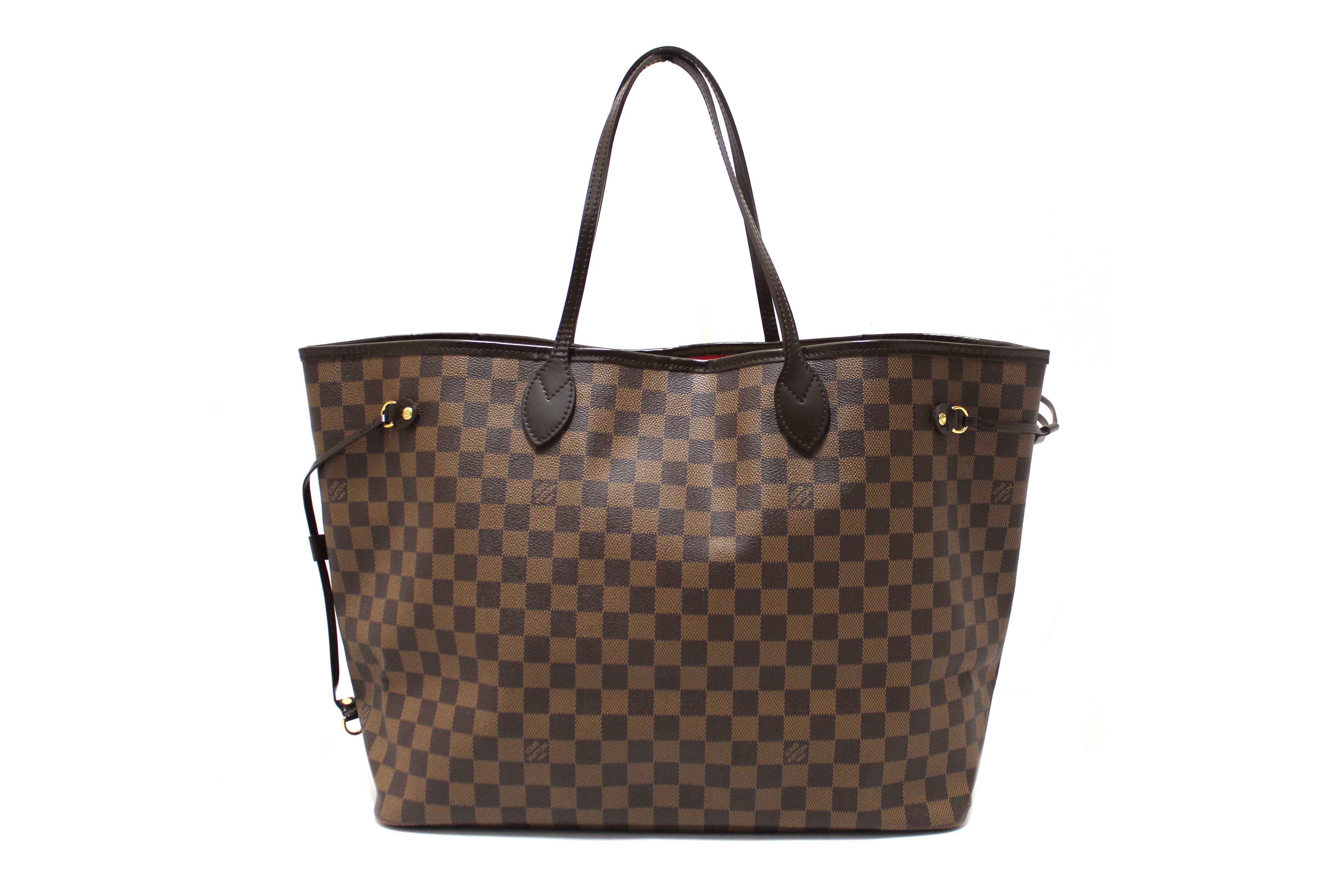 Authentic Louis Vuitton Damier Ebene Neverfull GM Tote Shoulder Bag
