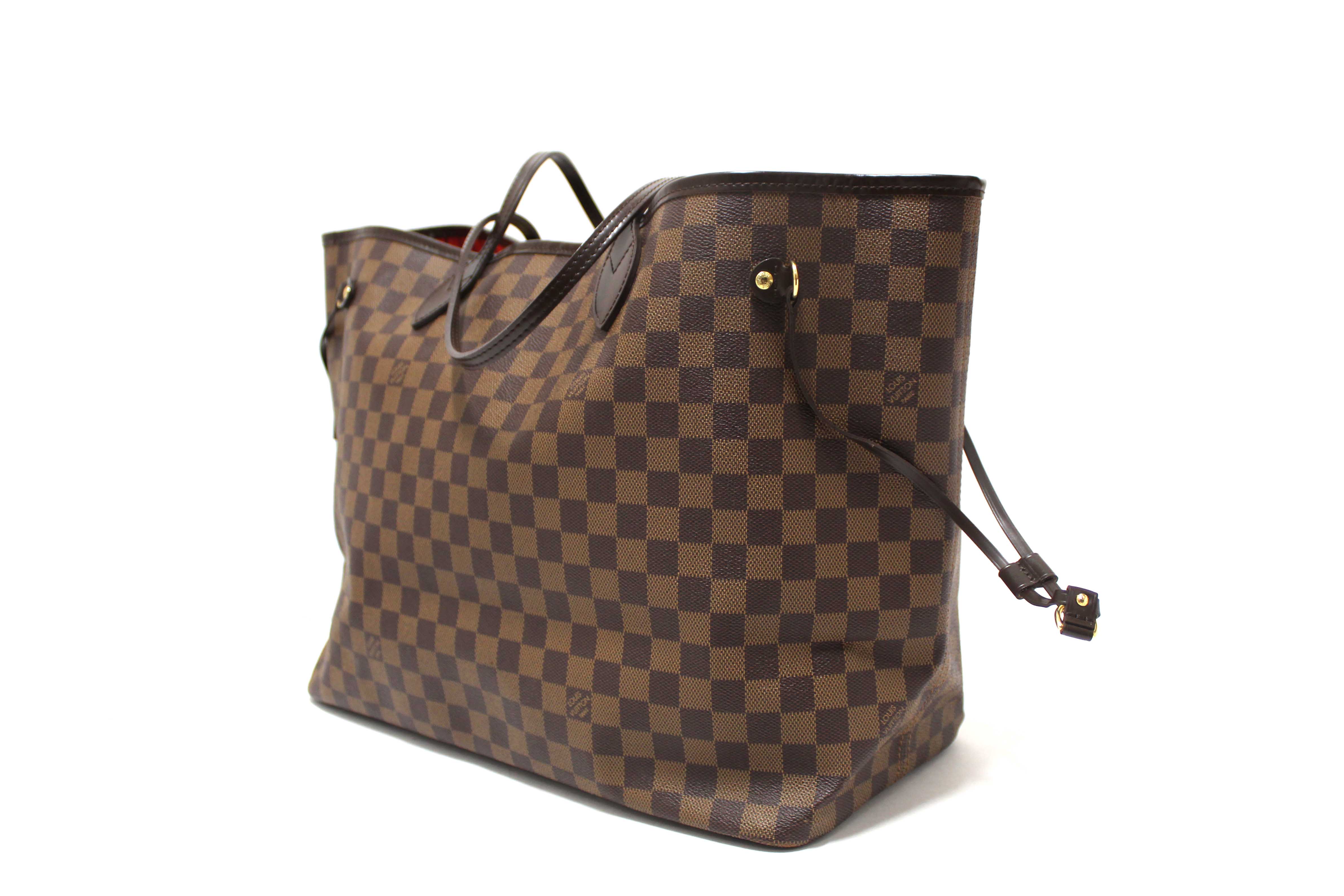Authentic Louis Vuitton Damier Ebene Neverfull GM Tote Shoulder Bag
