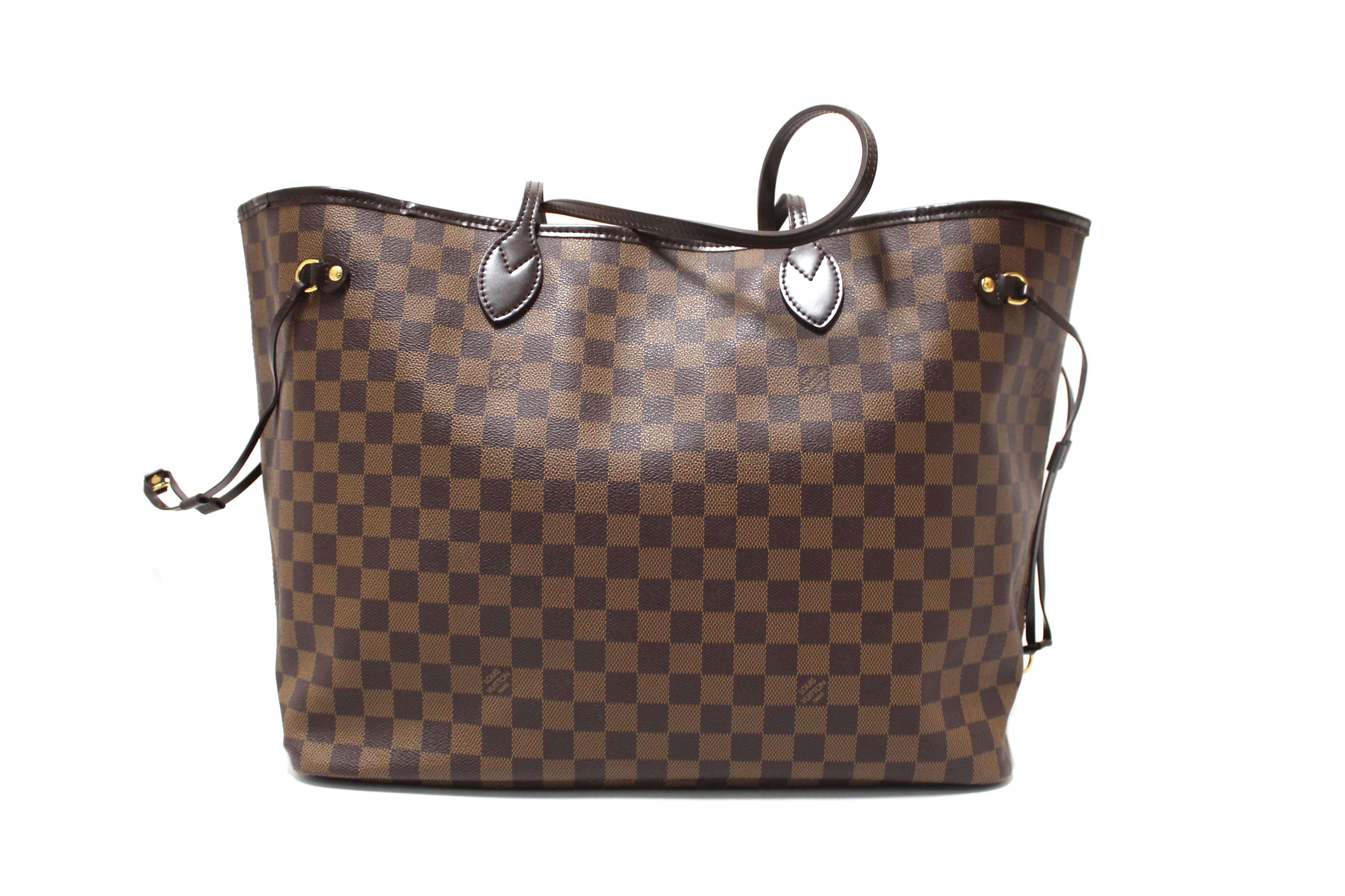 Authentic Louis Vuitton Damier Ebene Neverfull GM Tote Shoulder Bag