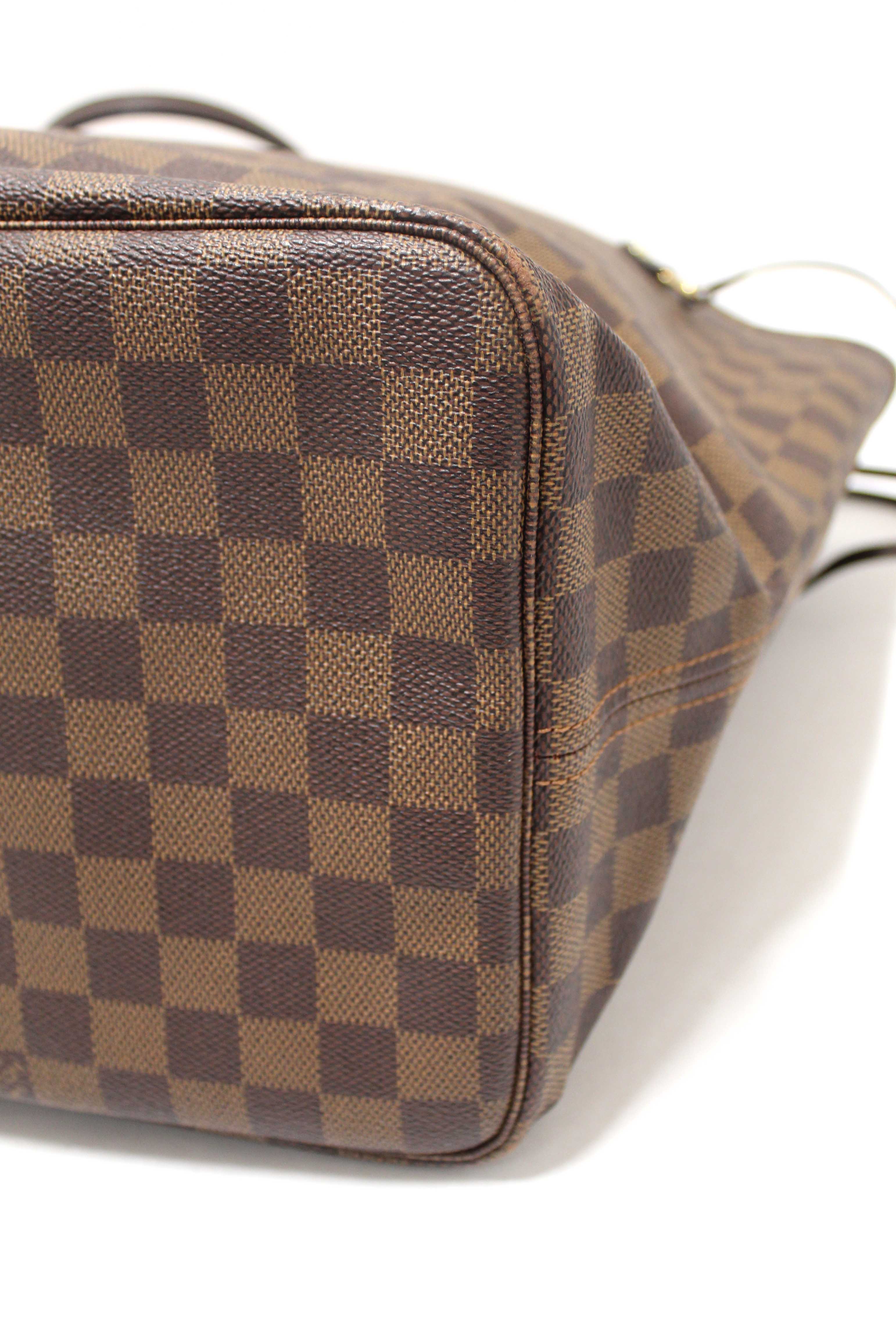 Authentic Louis Vuitton Damier Ebene Neverfull GM Tote Shoulder Bag