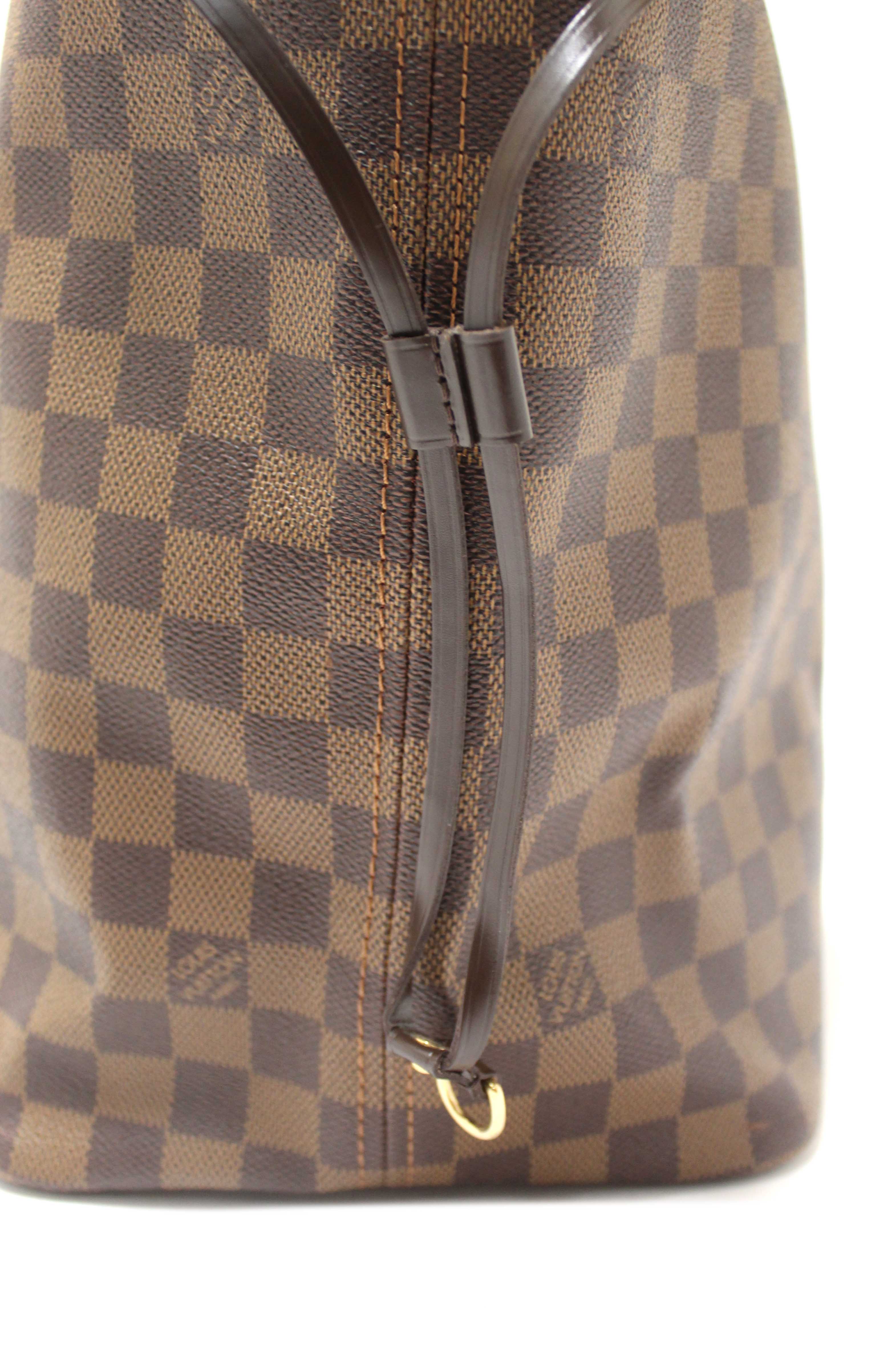 Authentic Louis Vuitton Damier Ebene Neverfull GM Tote Shoulder Bag