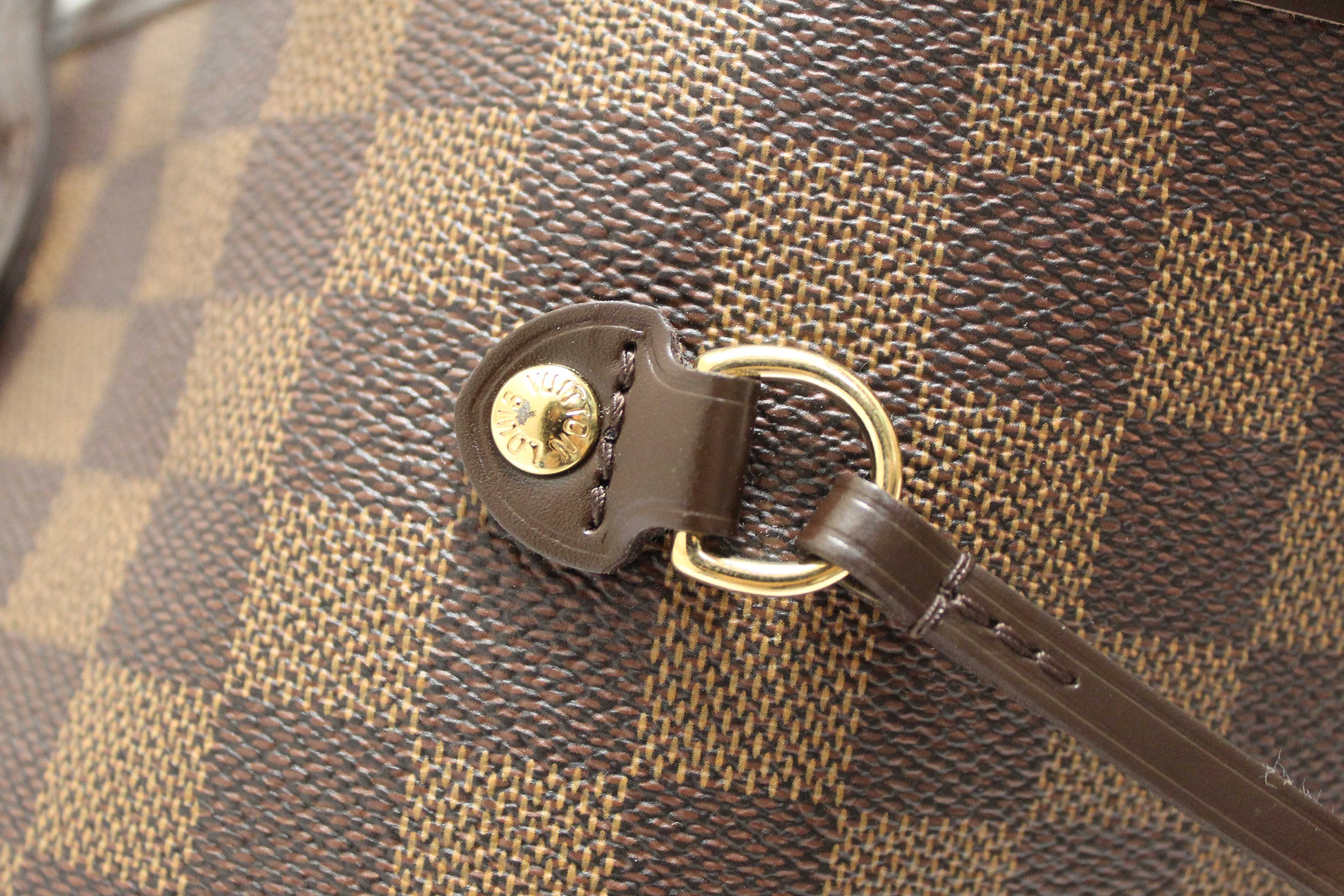 Authentic Louis Vuitton Damier Ebene Neverfull GM Tote Shoulder Bag