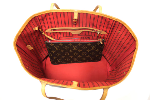 Authentic Louis Vuitton Classic Monogram Neverfull MM Tote Shoulder Bag