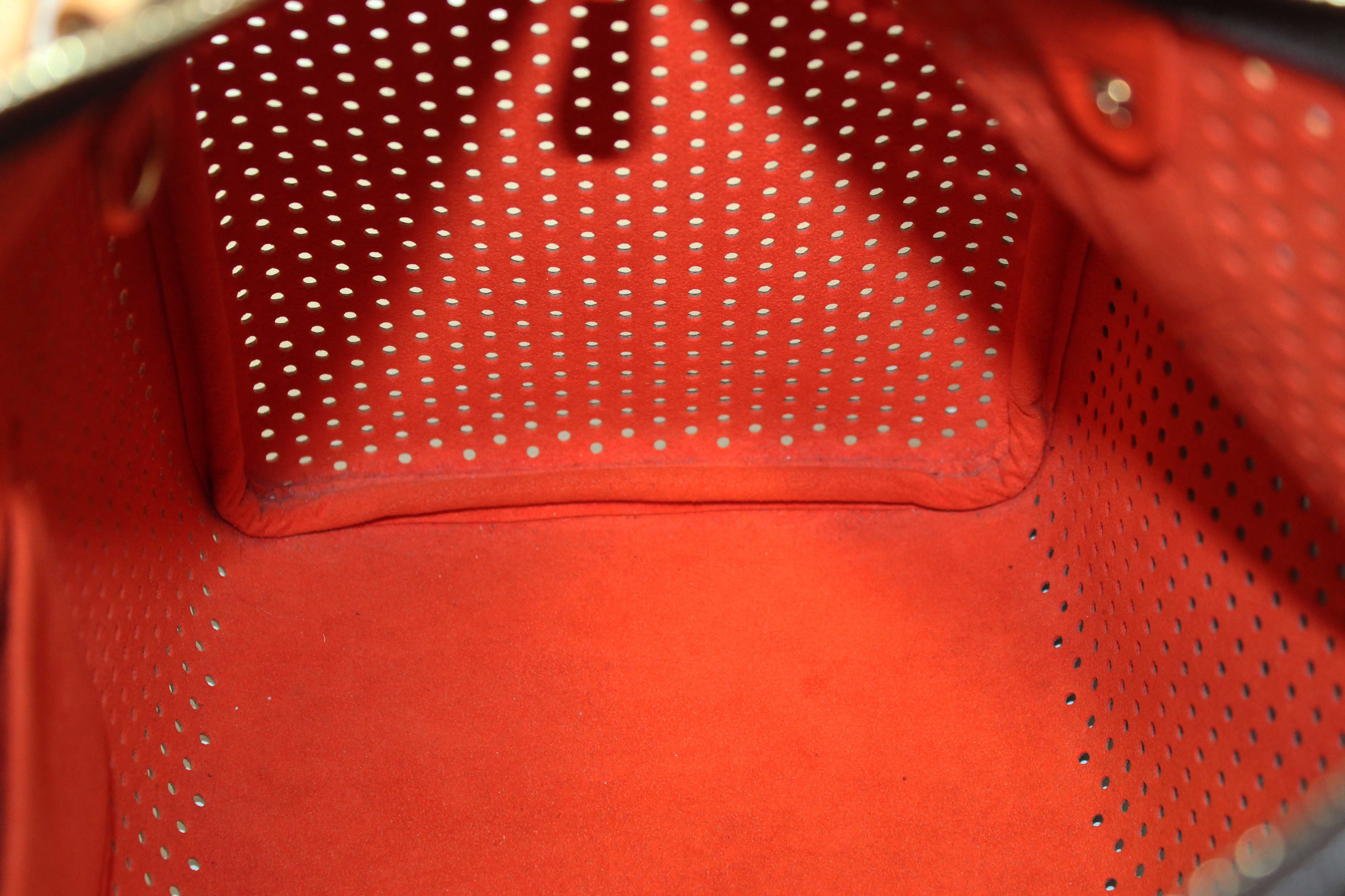 Authentic Louis Vuitton Limited Edition Orange Monogram Perforated Speedy 30 Handbag