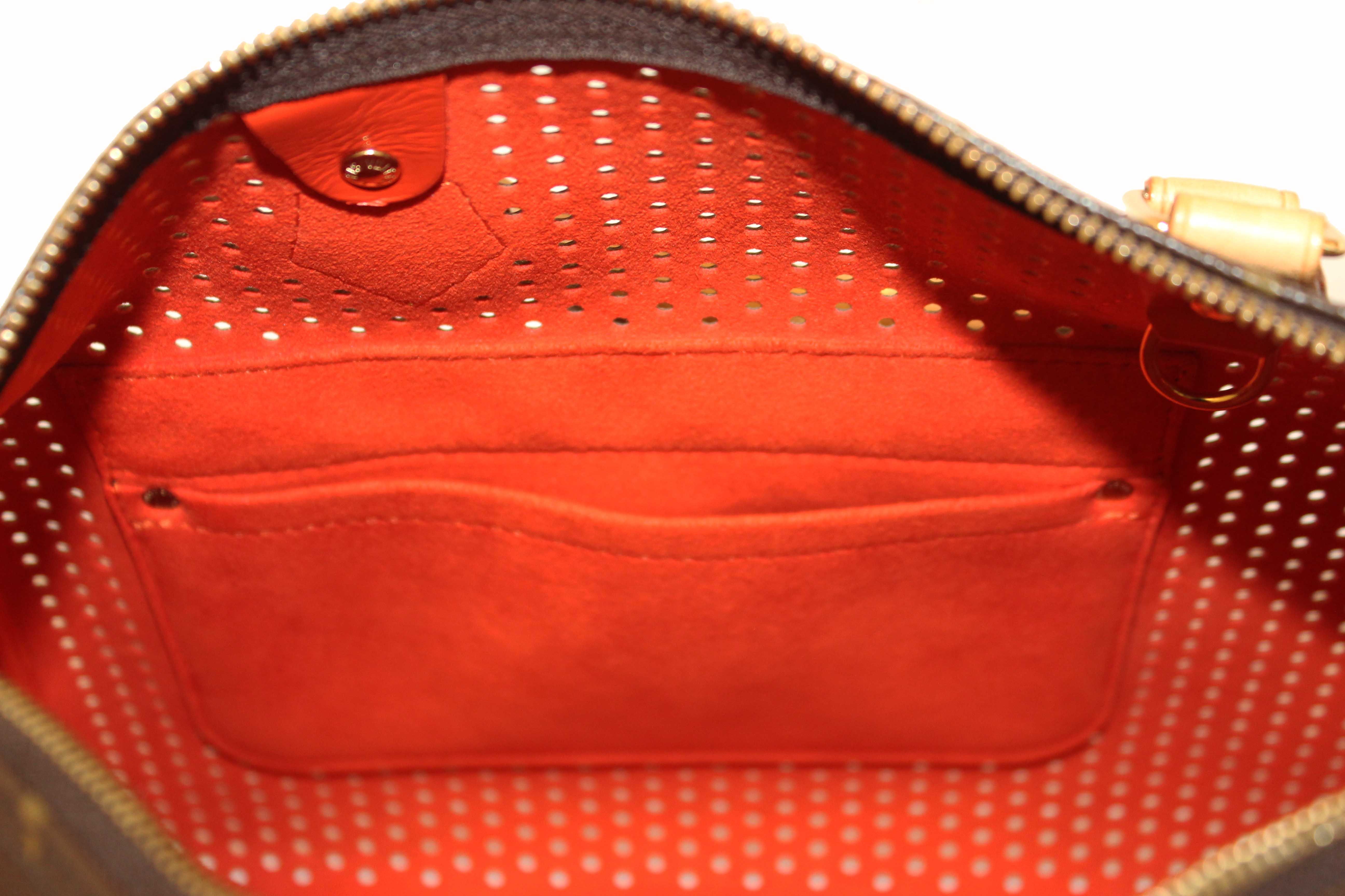 Authentic Louis Vuitton Limited Edition Orange Monogram Perforated Speedy 30 Handbag