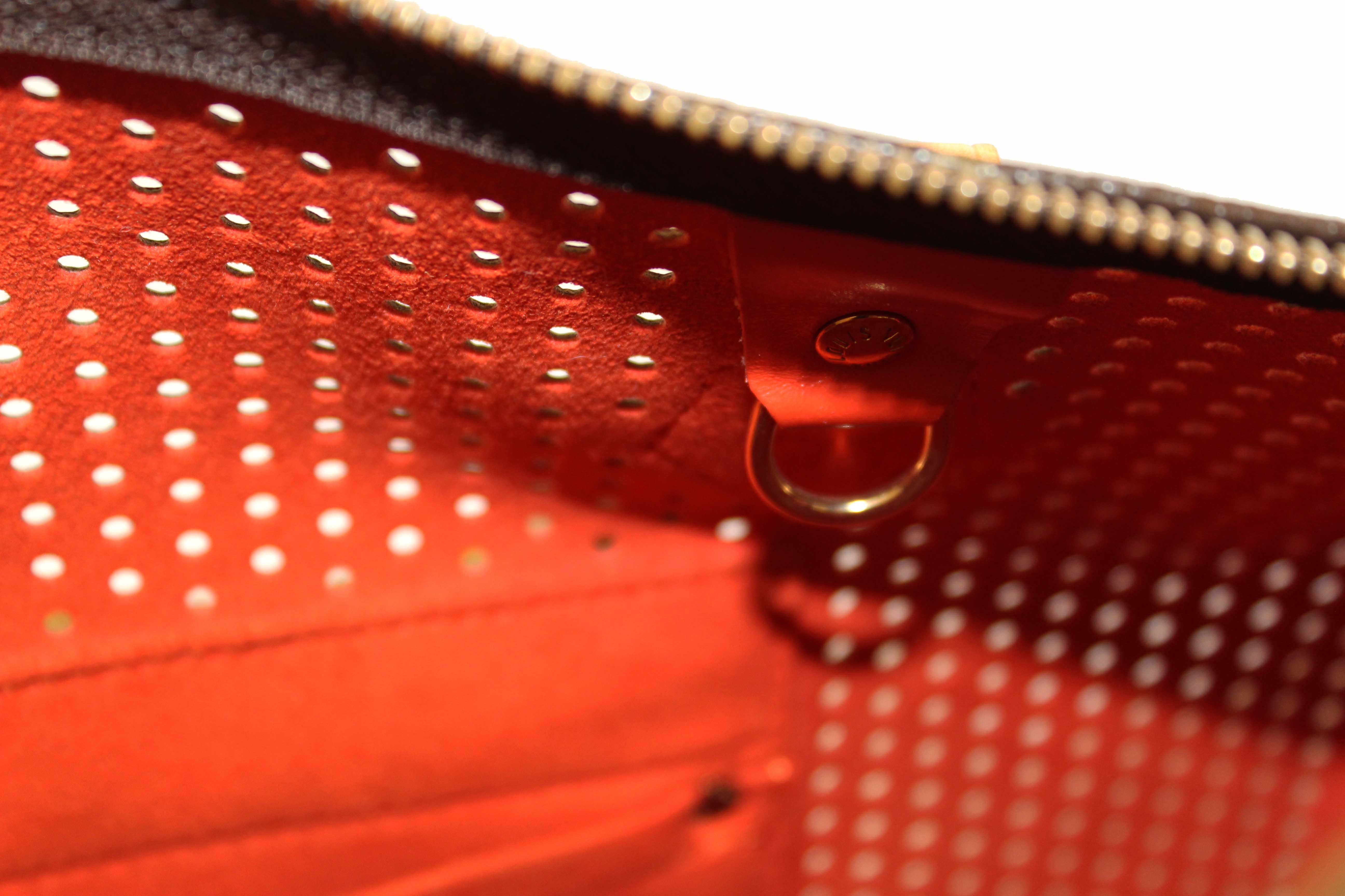 Authentic Louis Vuitton Limited Edition Orange Monogram Perforated Speedy 30 Handbag