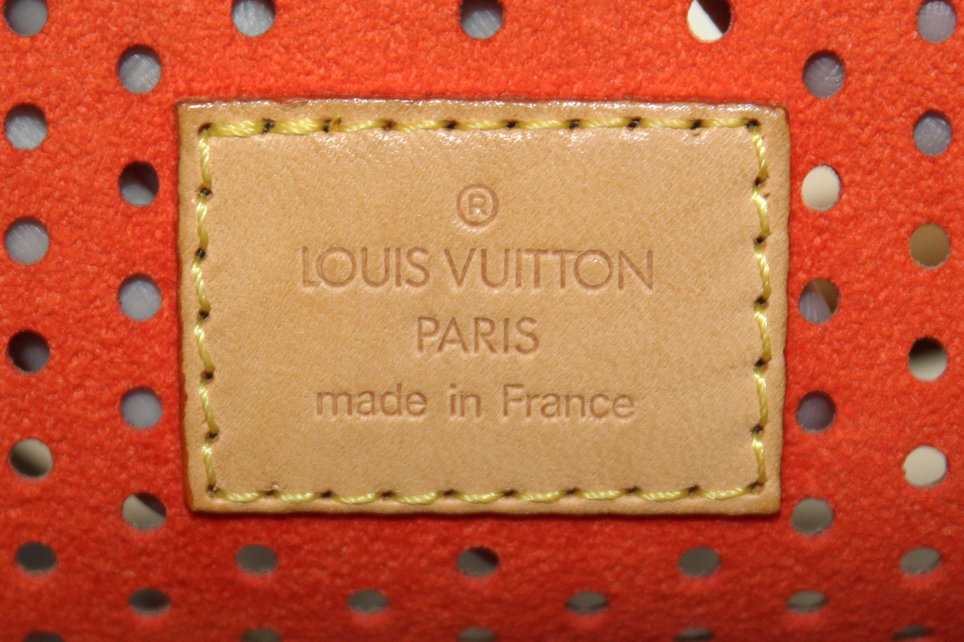 Authentic Louis Vuitton Limited Edition Orange Monogram Perforated Speedy 30 Handbag