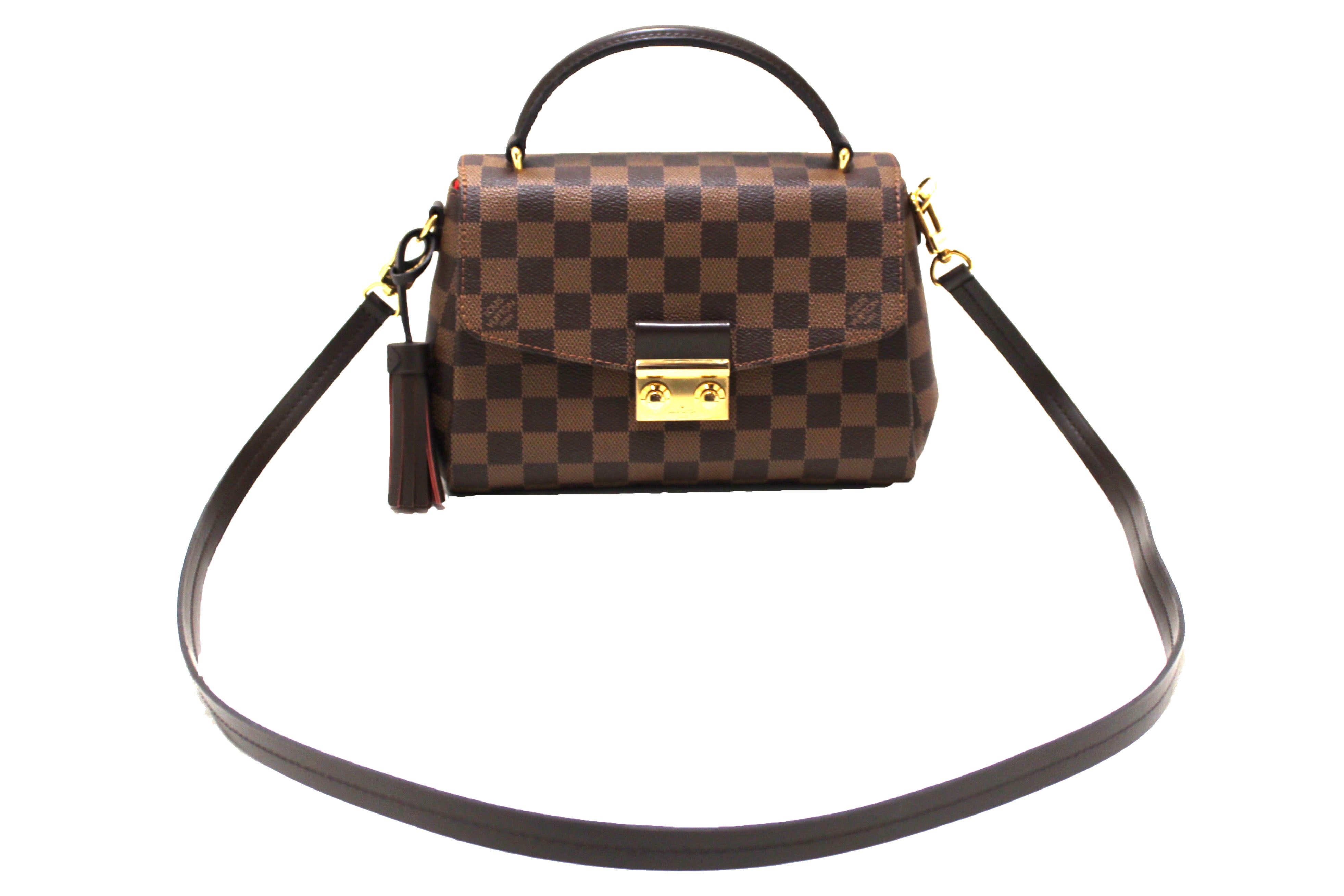 Authentic Louis Vuitton Damier Ebene Croisette Handbag/Messenger