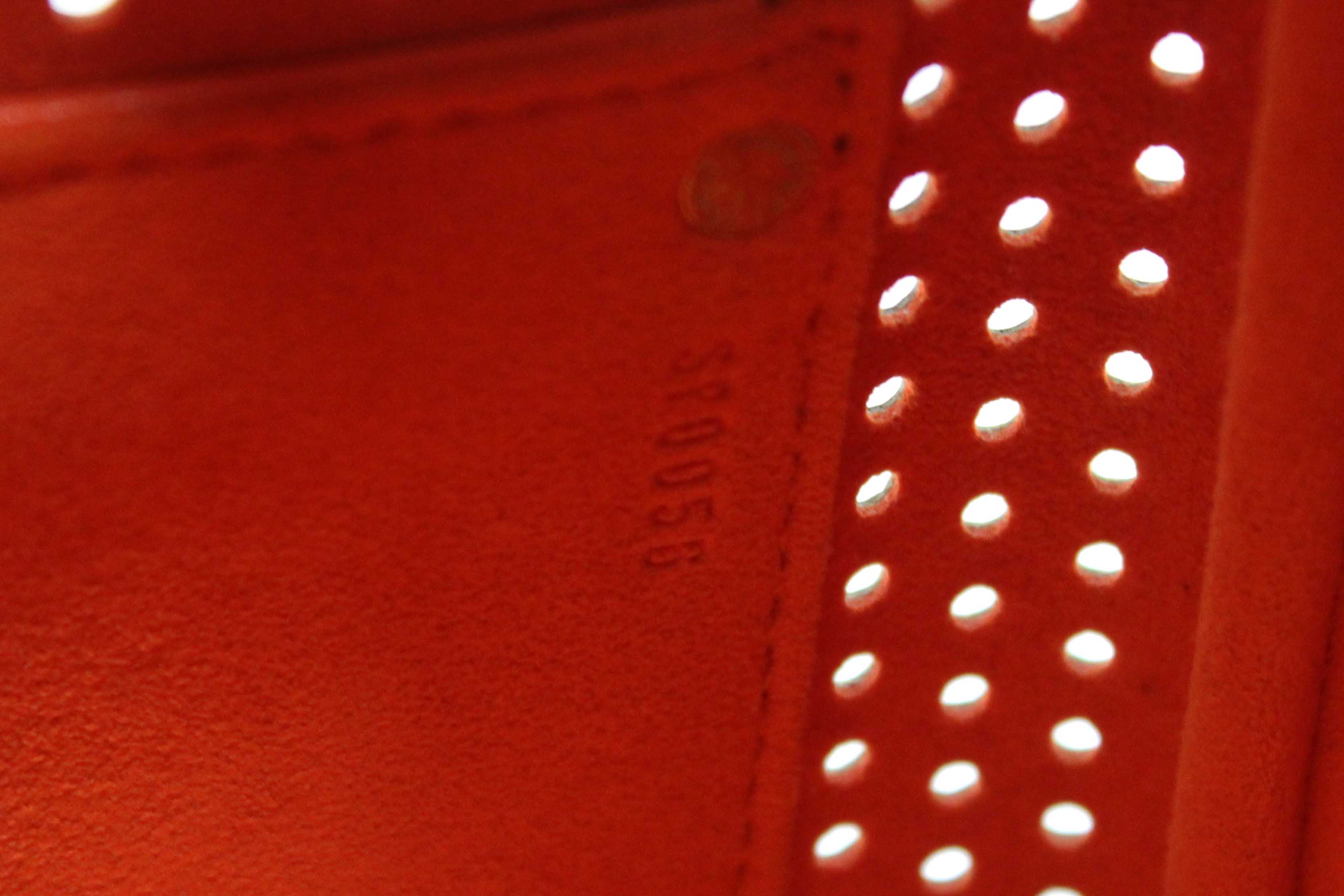 Authentic Louis Vuitton Limited Edition Orange Monogram Perforated Speedy 30 Handbag