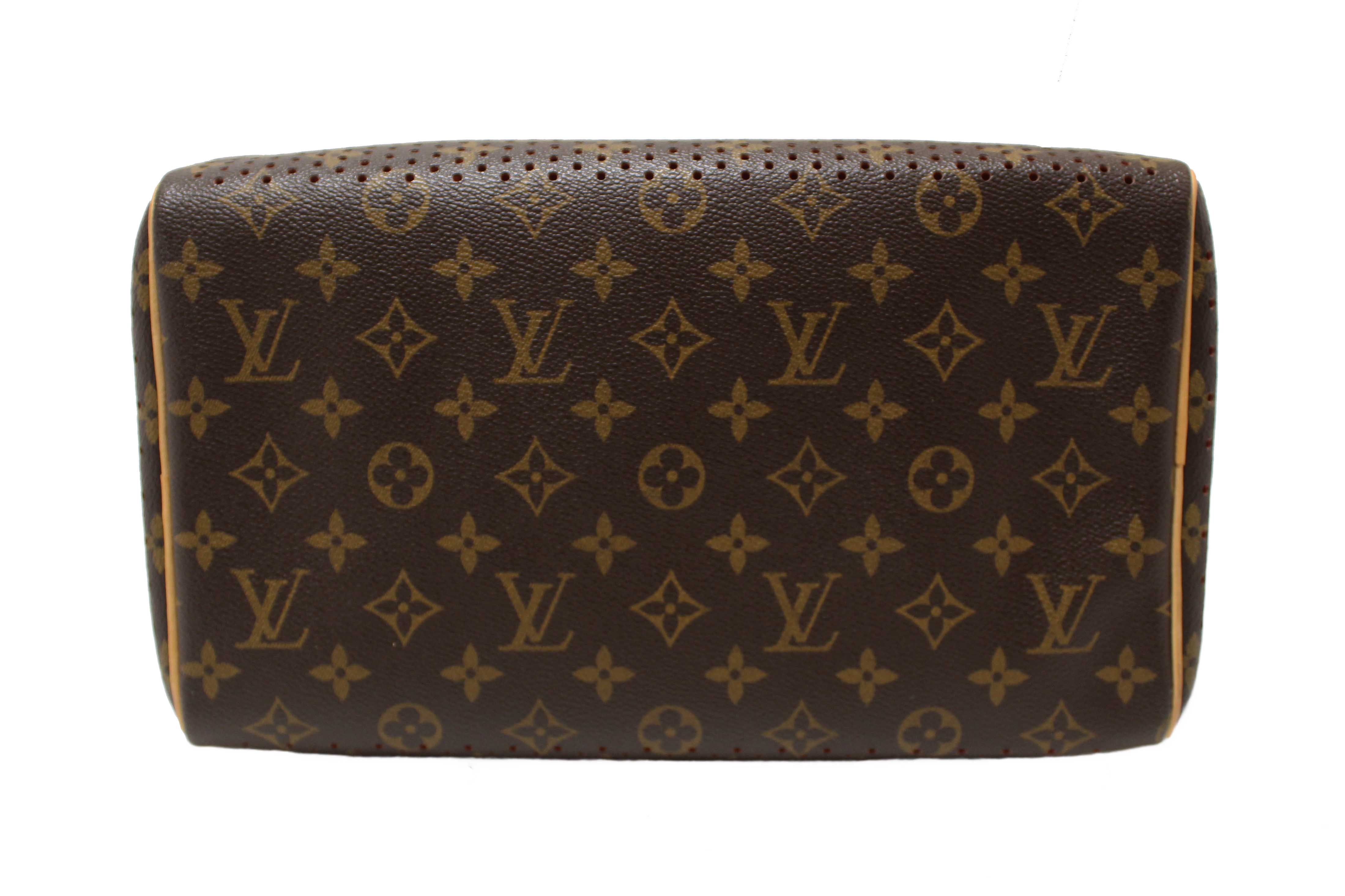 Authentic Louis Vuitton Limited Edition Orange Monogram Perforated Speedy 30 Handbag
