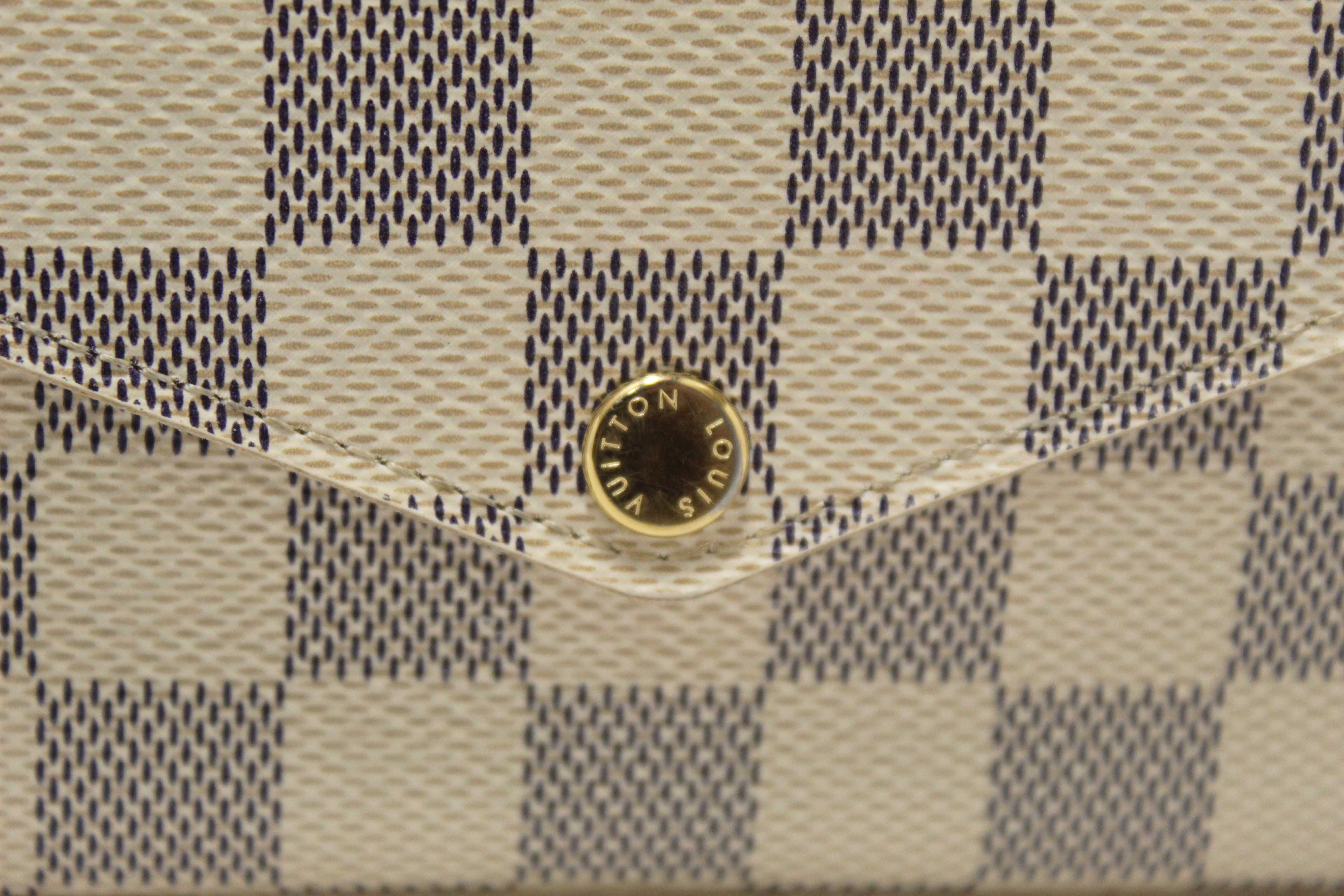 Authentic Louis Vuitton Damier Azur Felicie Pochette Crossbody Bag
