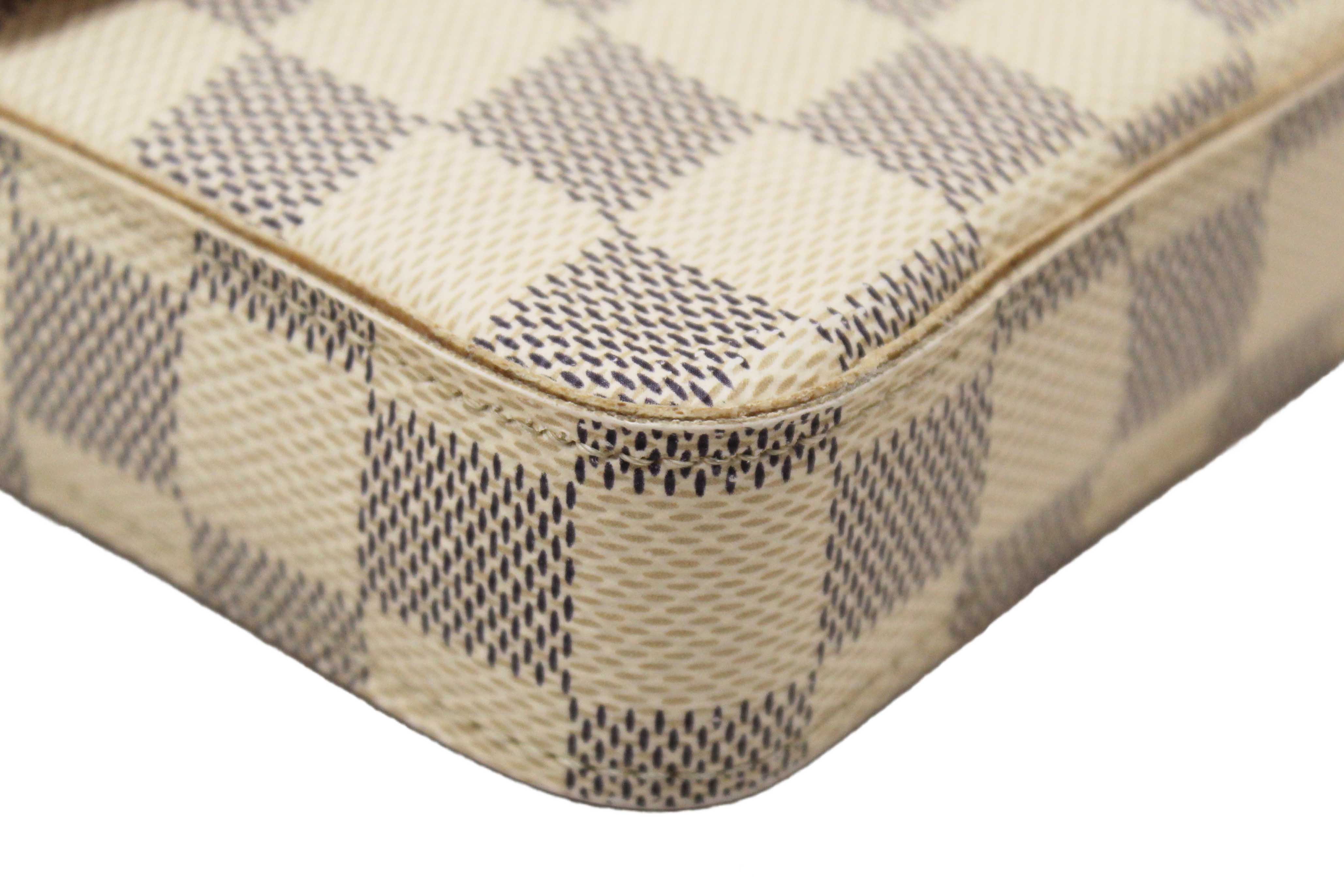 Authentic Louis Vuitton Damier Azur Felicie Pochette Crossbody Bag