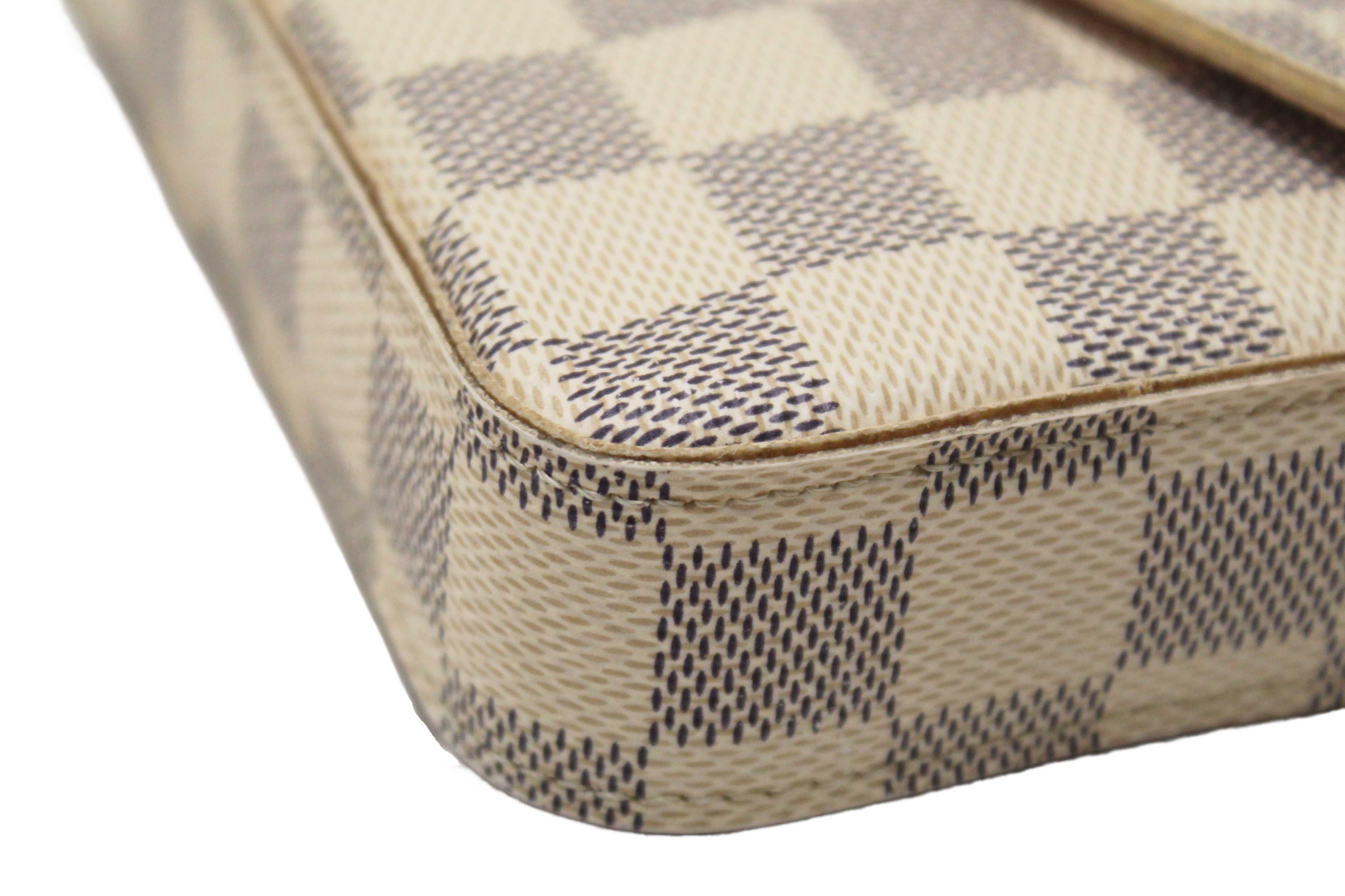 Authentic Louis Vuitton Damier Azur Felicie Pochette Crossbody Bag