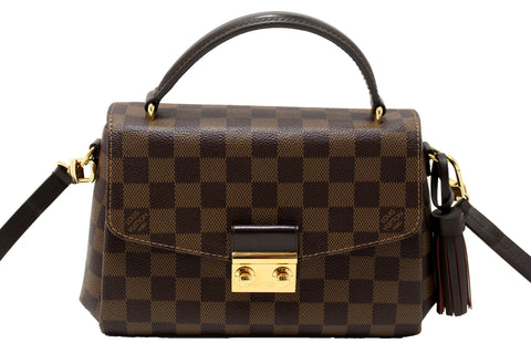 Authentic Louis Vuitton Damier Ebene Croisette Handbag/Messenger Bag