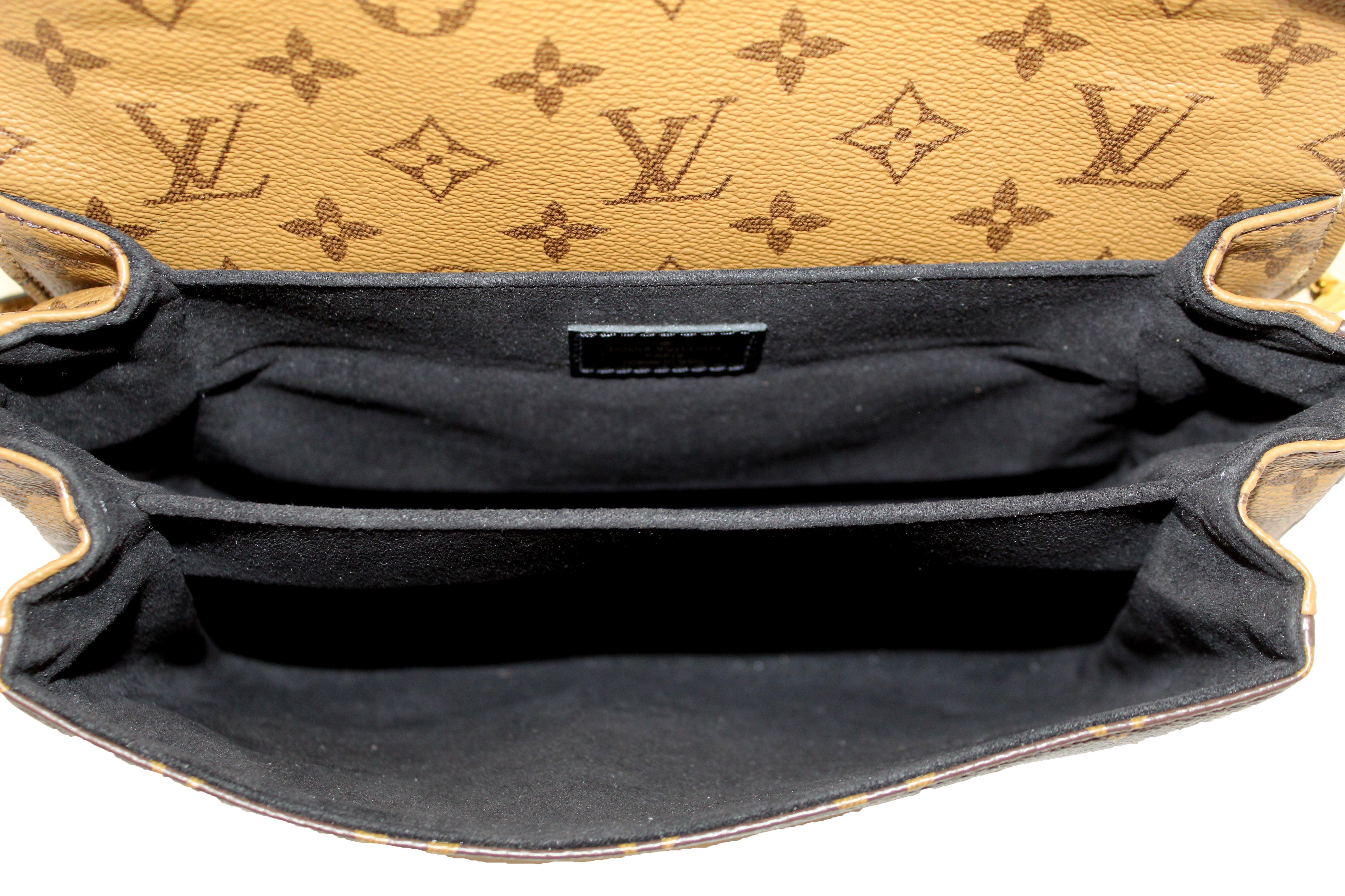 Athentic Louis Vuitton Classic Monogram Reverse Canvas Pochette Metis Bag