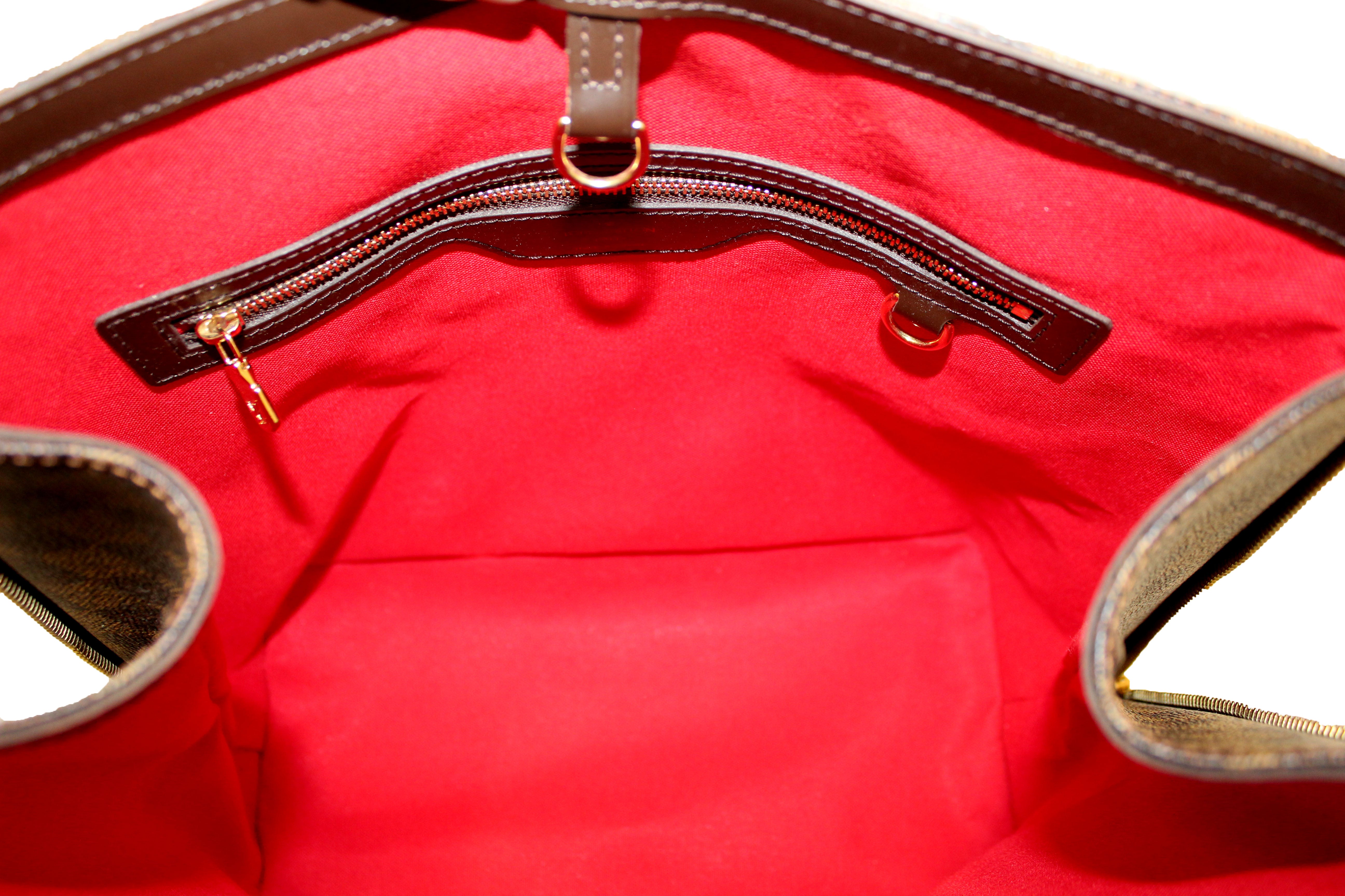 LOUIS VUITTON Damier Ebene Cabas Rivington Shoulder Bag, Monogram,  Expandable Zippered Sides