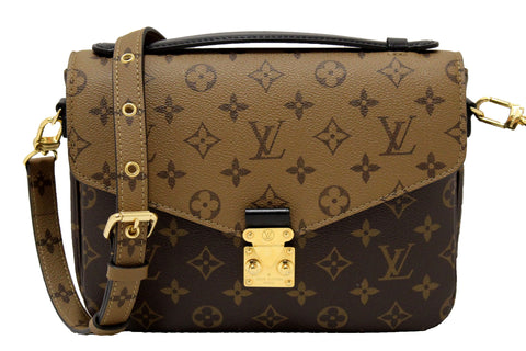 Athentic Louis Vuitton Classic Monogram Reverse Canvas Pochette Metis Bag