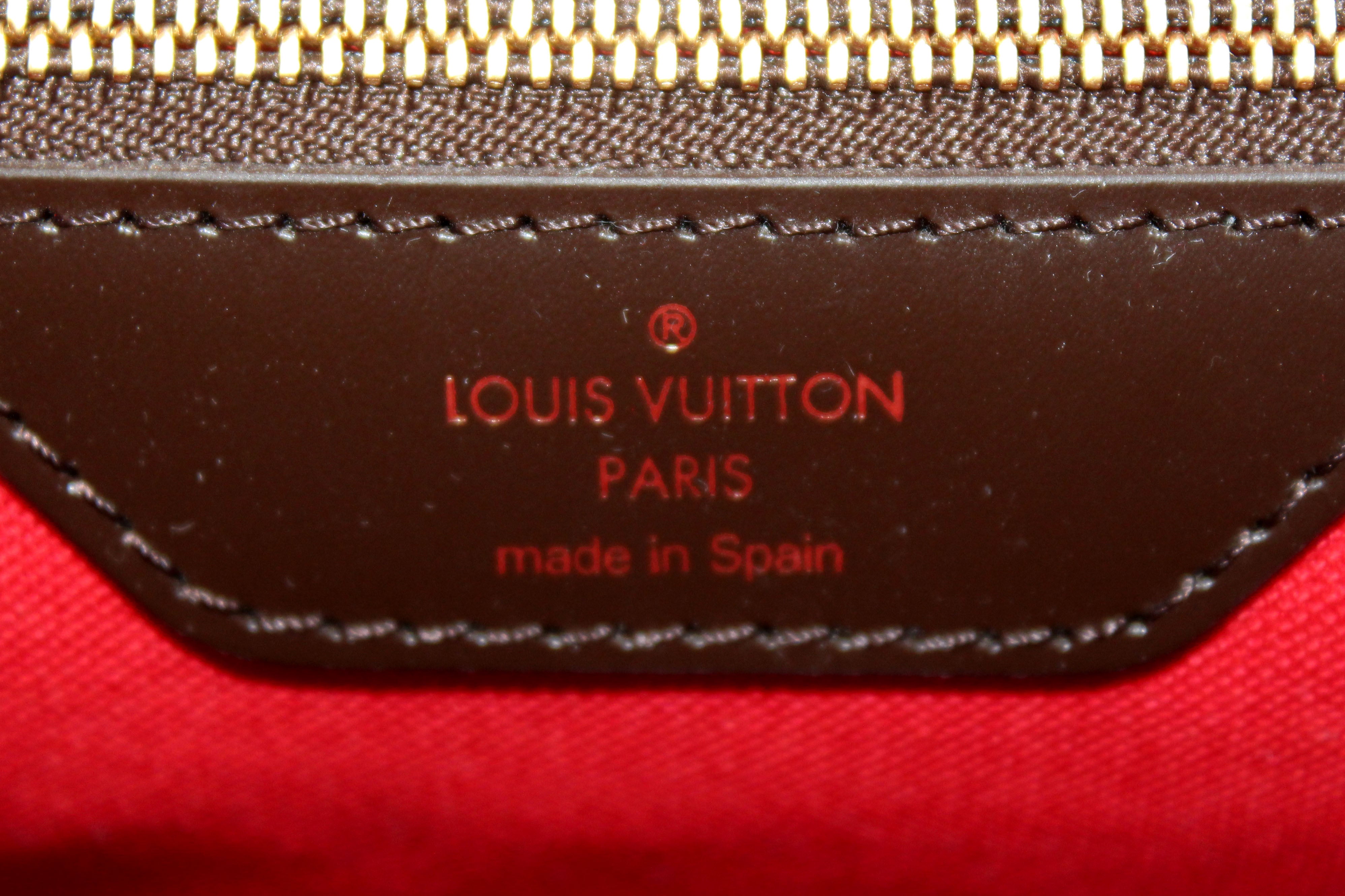 Authenticated Louis Vuitton Damier Ebene Cabas Rivington Brown Canvas Tote  Bag