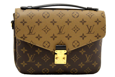 Athentic Louis Vuitton Classic Monogram Reverse Canvas Pochette Metis Bag