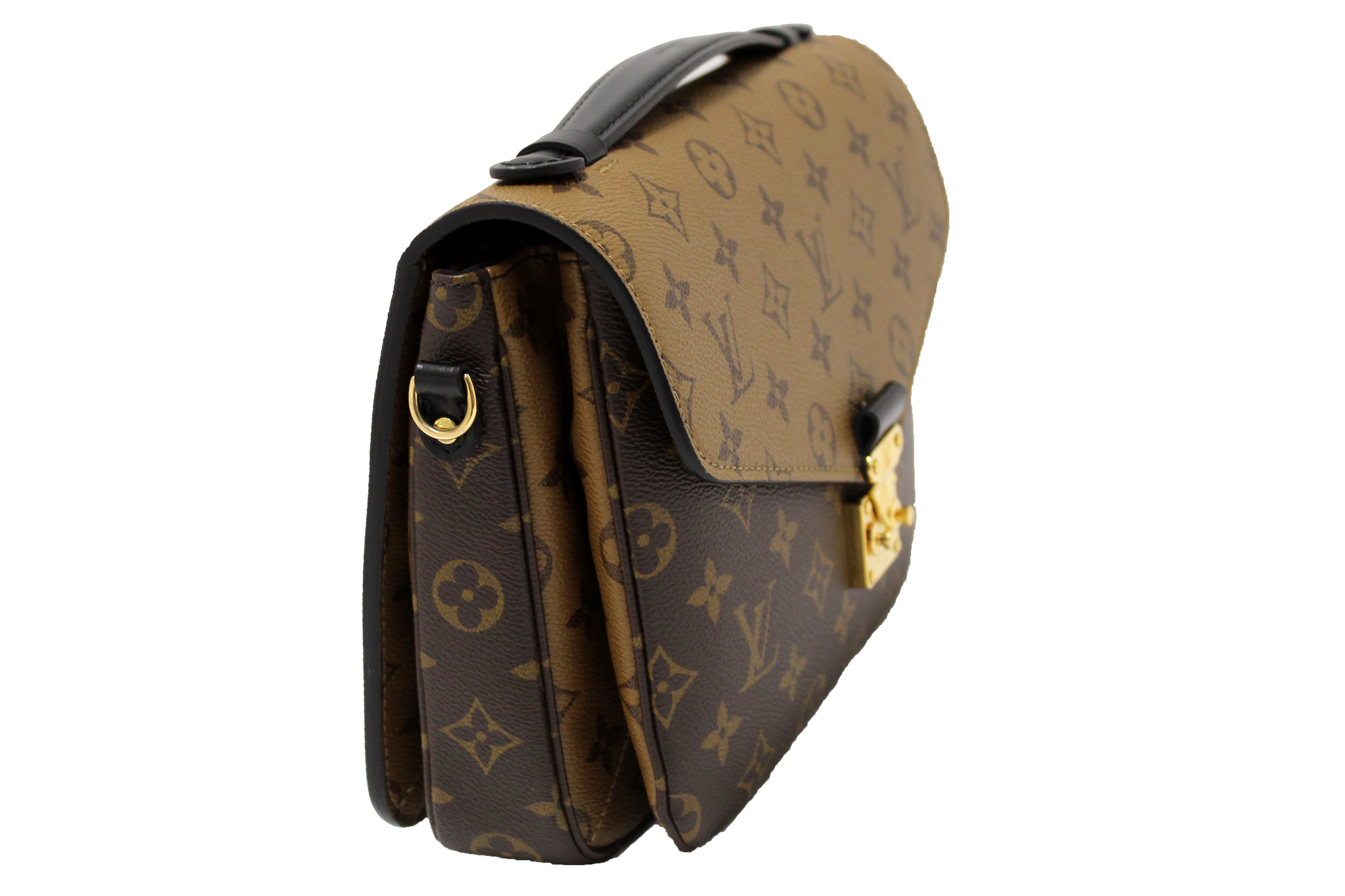 Athentic Louis Vuitton Classic Monogram Reverse Canvas Pochette Metis Bag