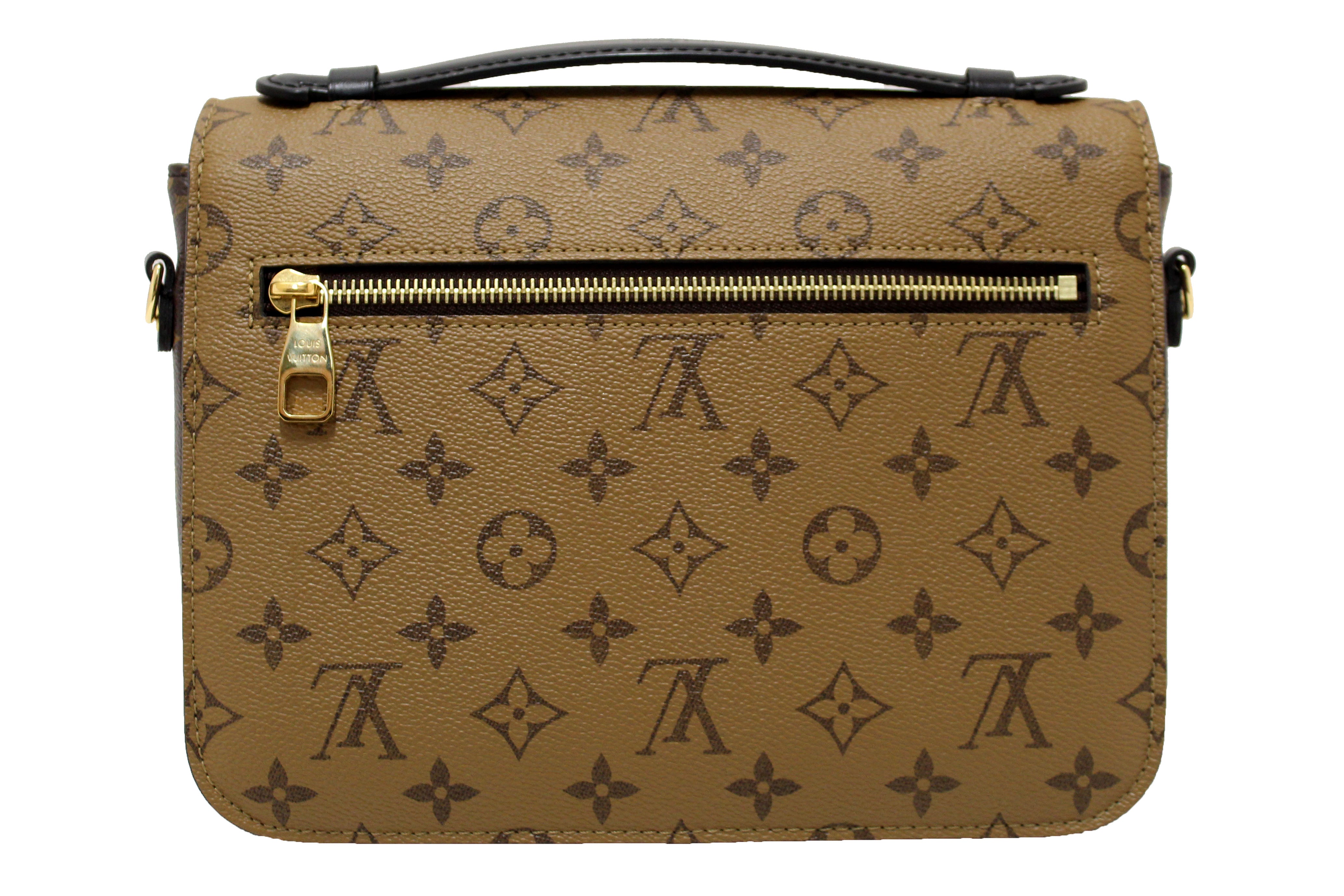 Athentic Louis Vuitton Classic Monogram Reverse Canvas Pochette Metis Bag