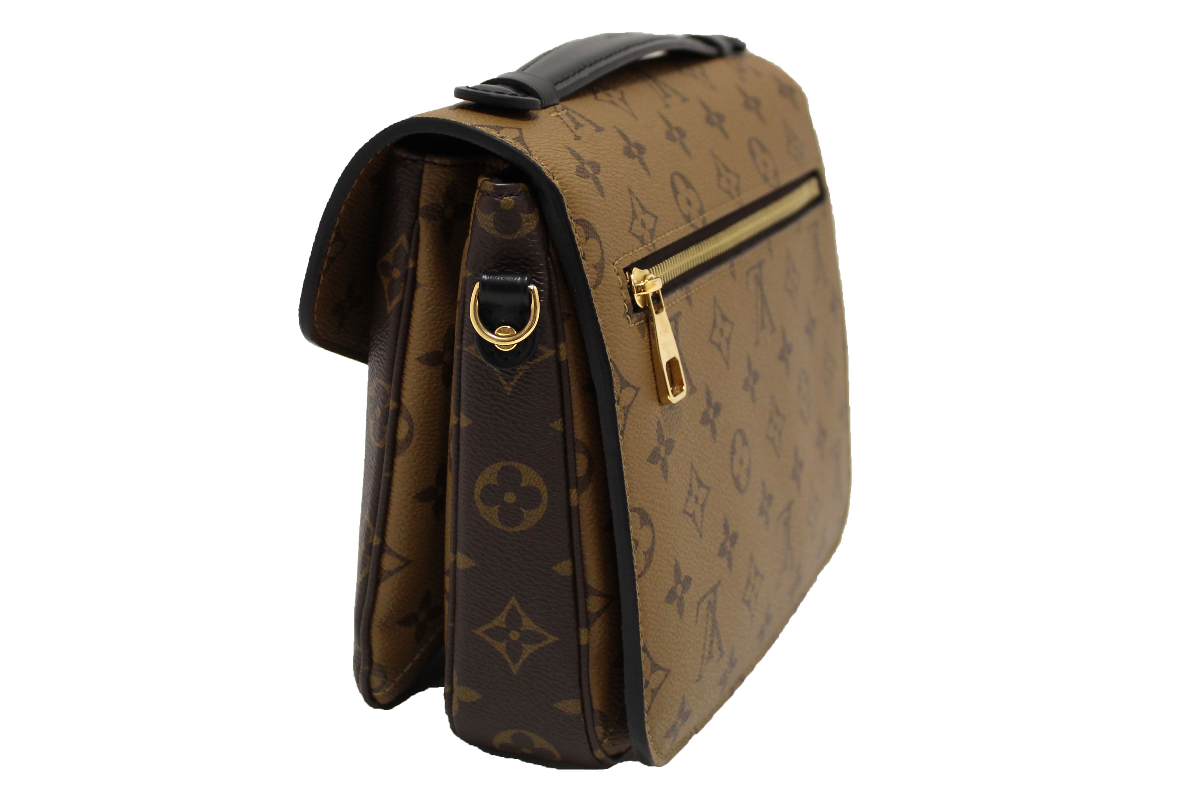 Athentic Louis Vuitton Classic Monogram Reverse Canvas Pochette Metis Bag