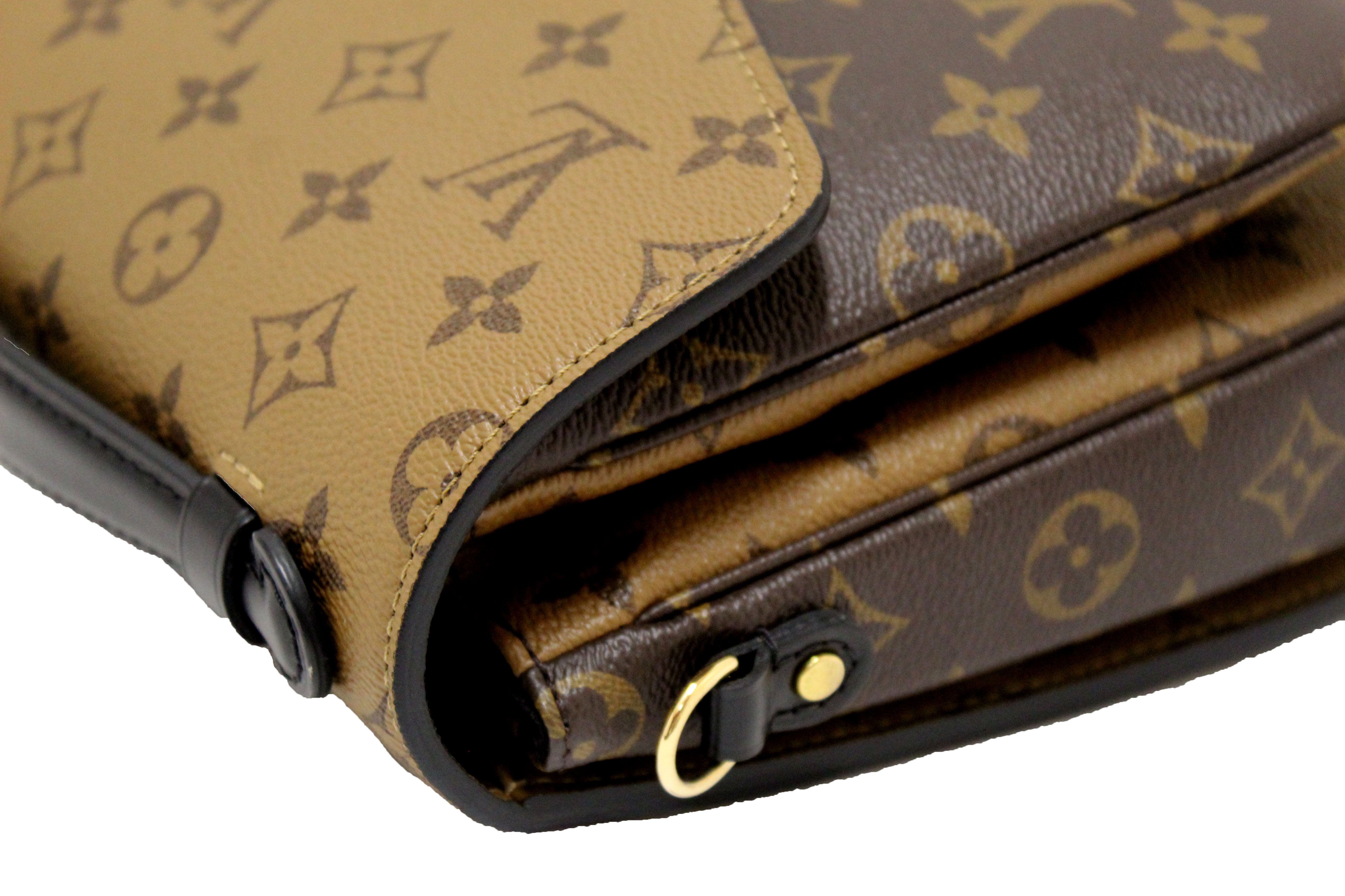 Athentic Louis Vuitton Classic Monogram Reverse Canvas Pochette Metis Bag