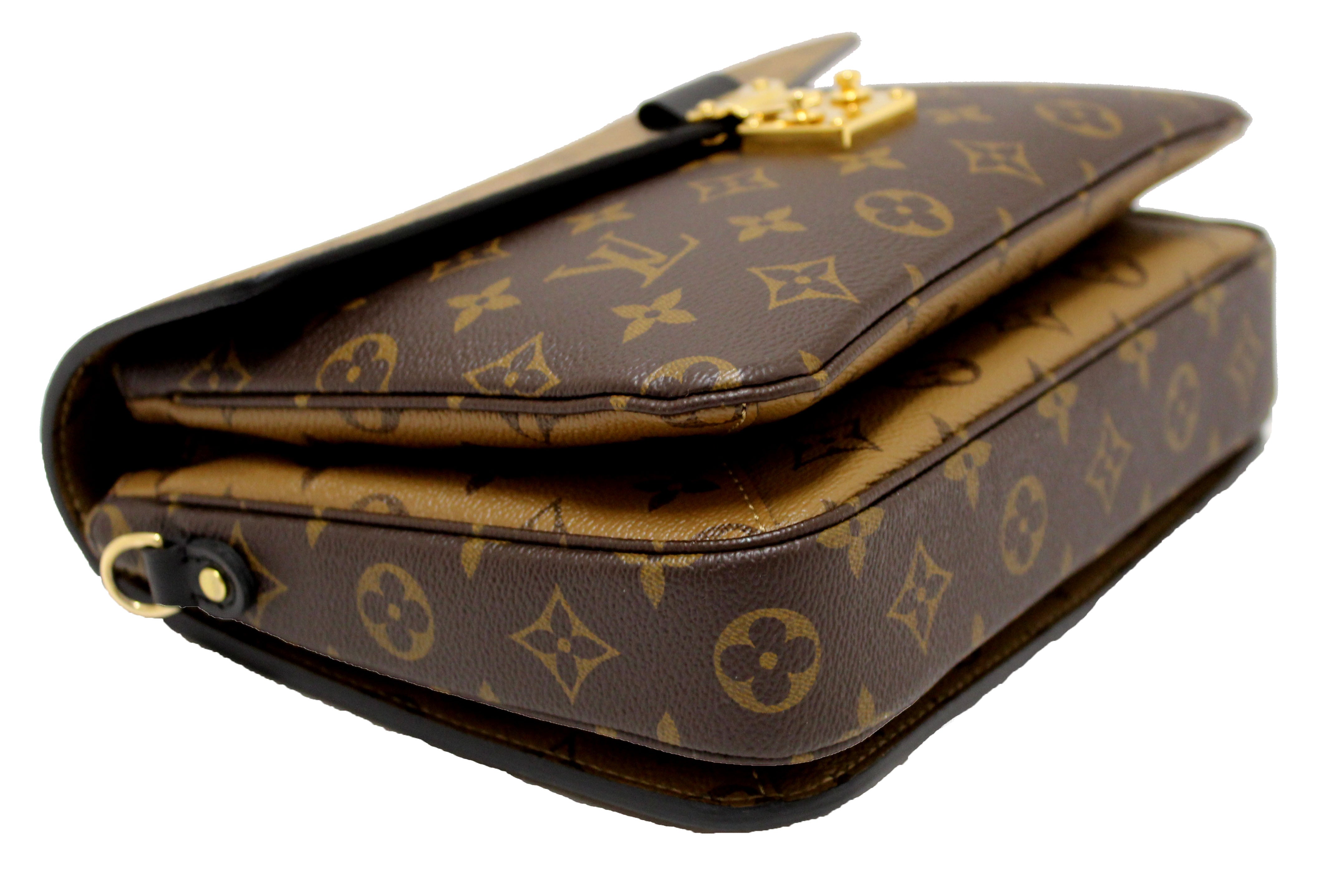 Athentic Louis Vuitton Classic Monogram Reverse Canvas Pochette Metis Bag