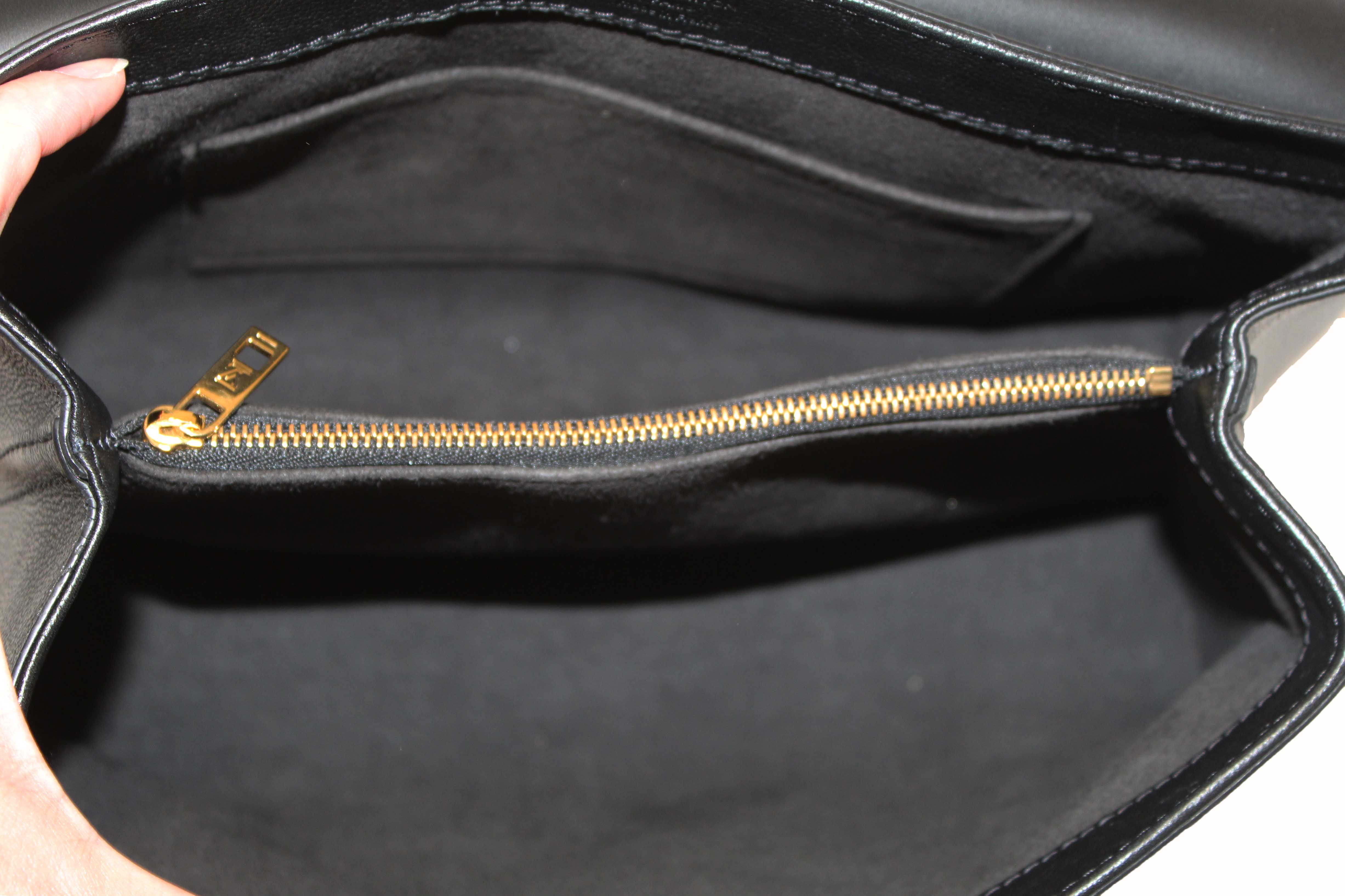 Authentic Louis Vuitton Black Monogram Leather Very One Handle Handbag
