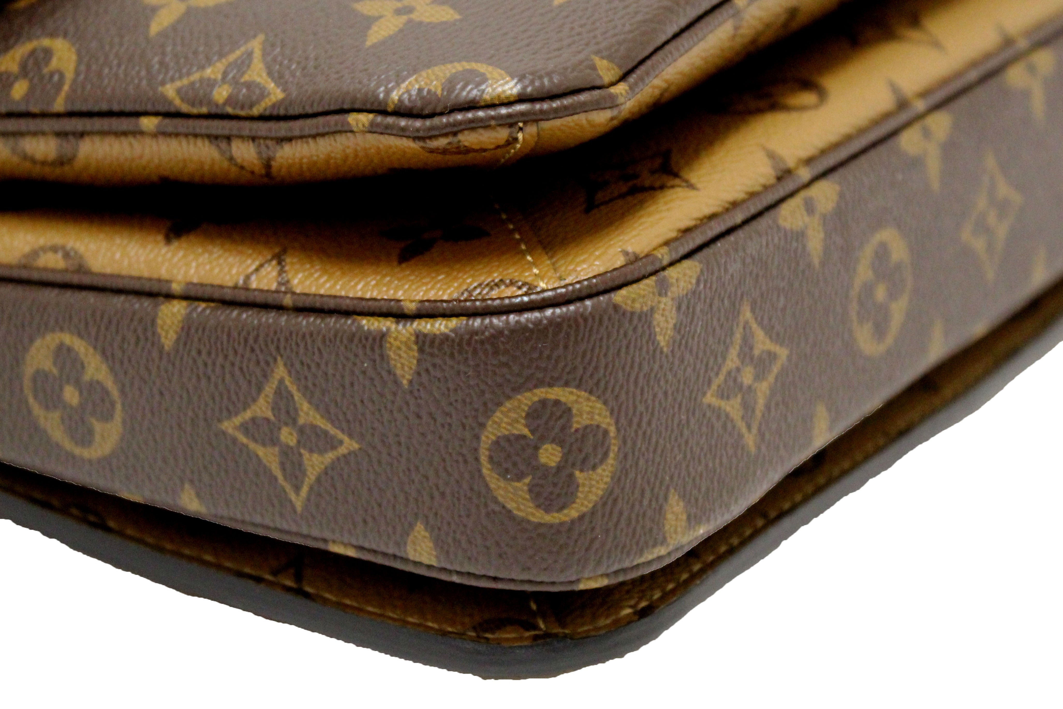 Athentic Louis Vuitton Classic Monogram Reverse Canvas Pochette Metis Bag