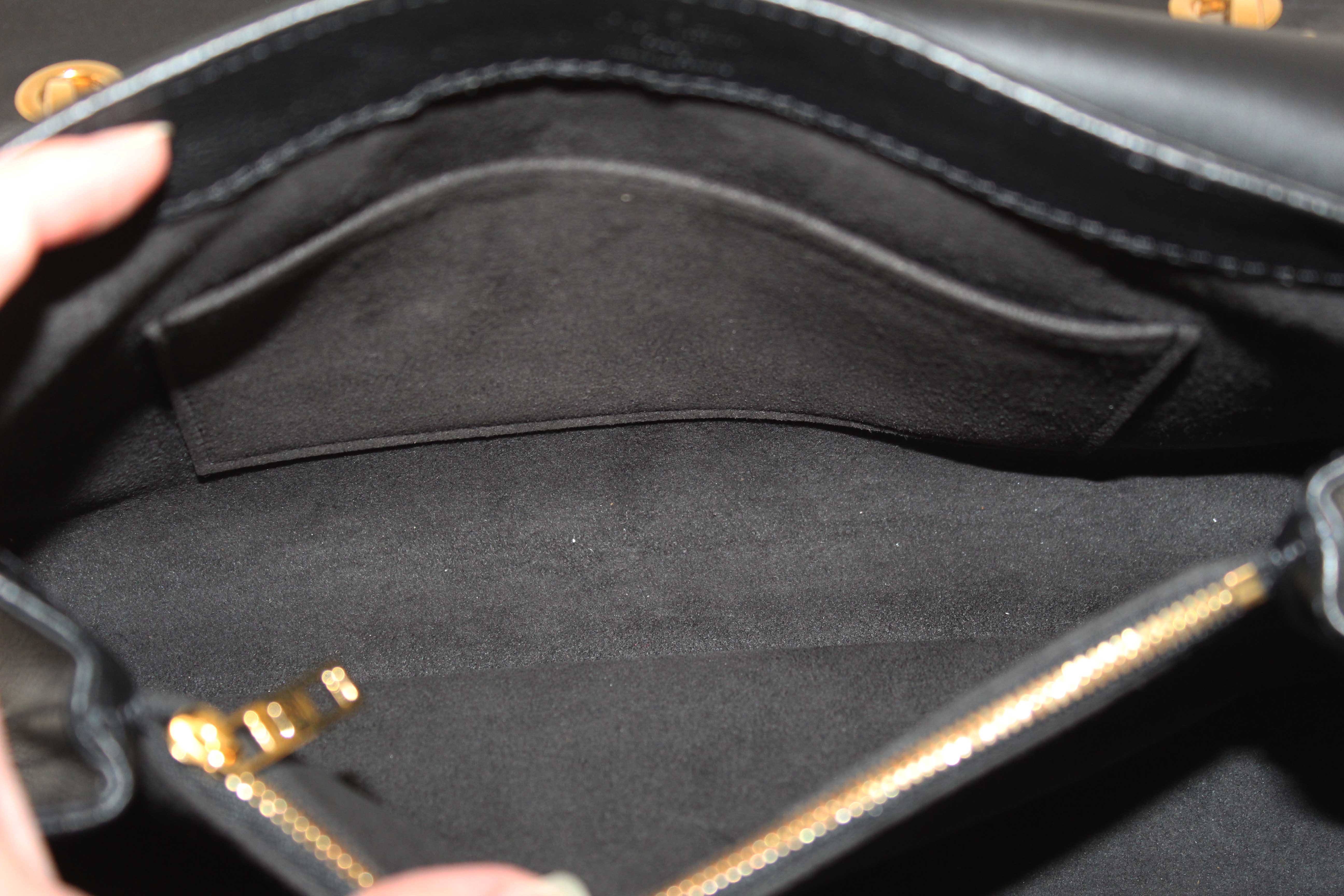 Authentic Louis Vuitton Black Monogram Leather Very One Handle Handbag