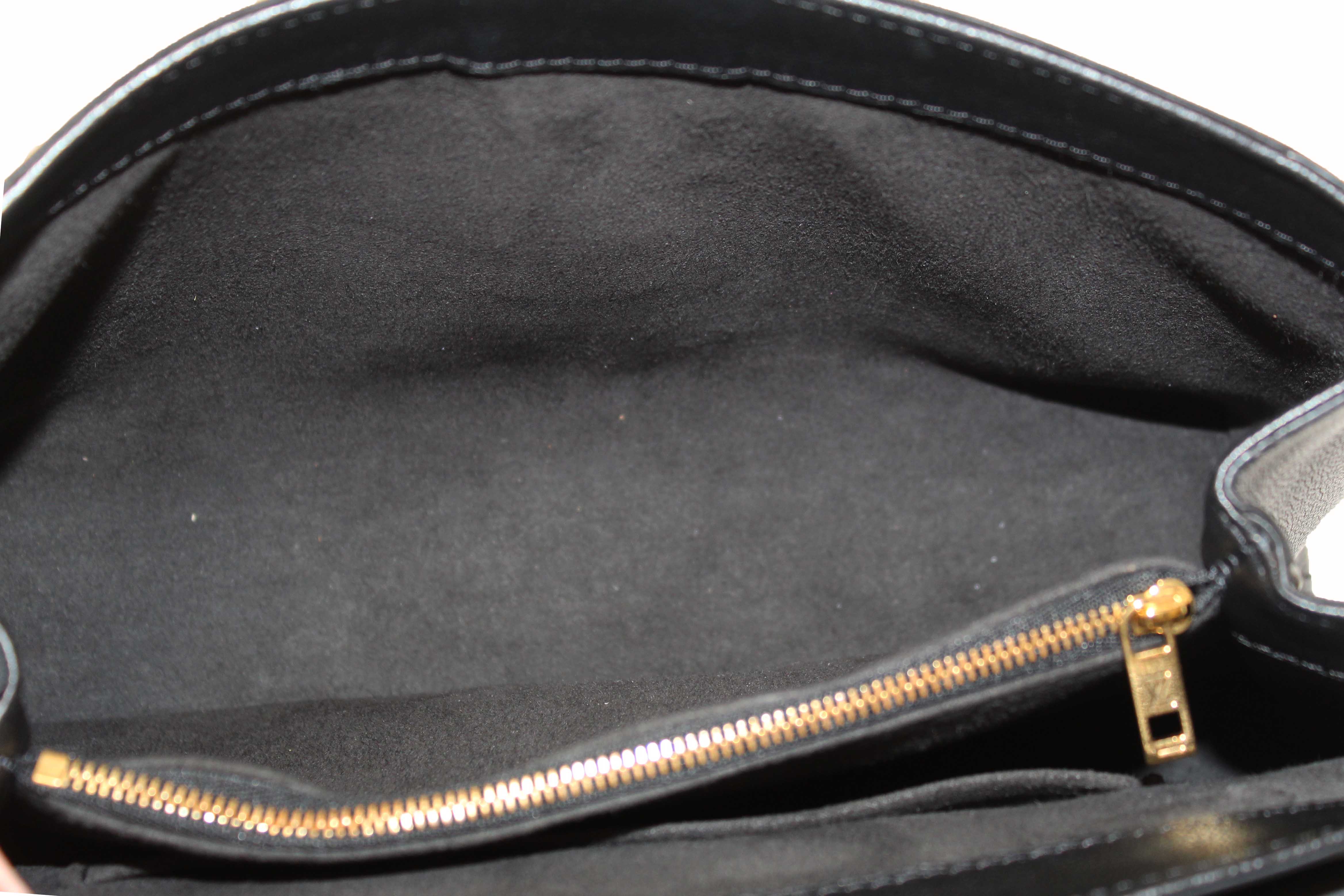 Authentic Louis Vuitton Black Monogram Leather Very One Handle Handbag