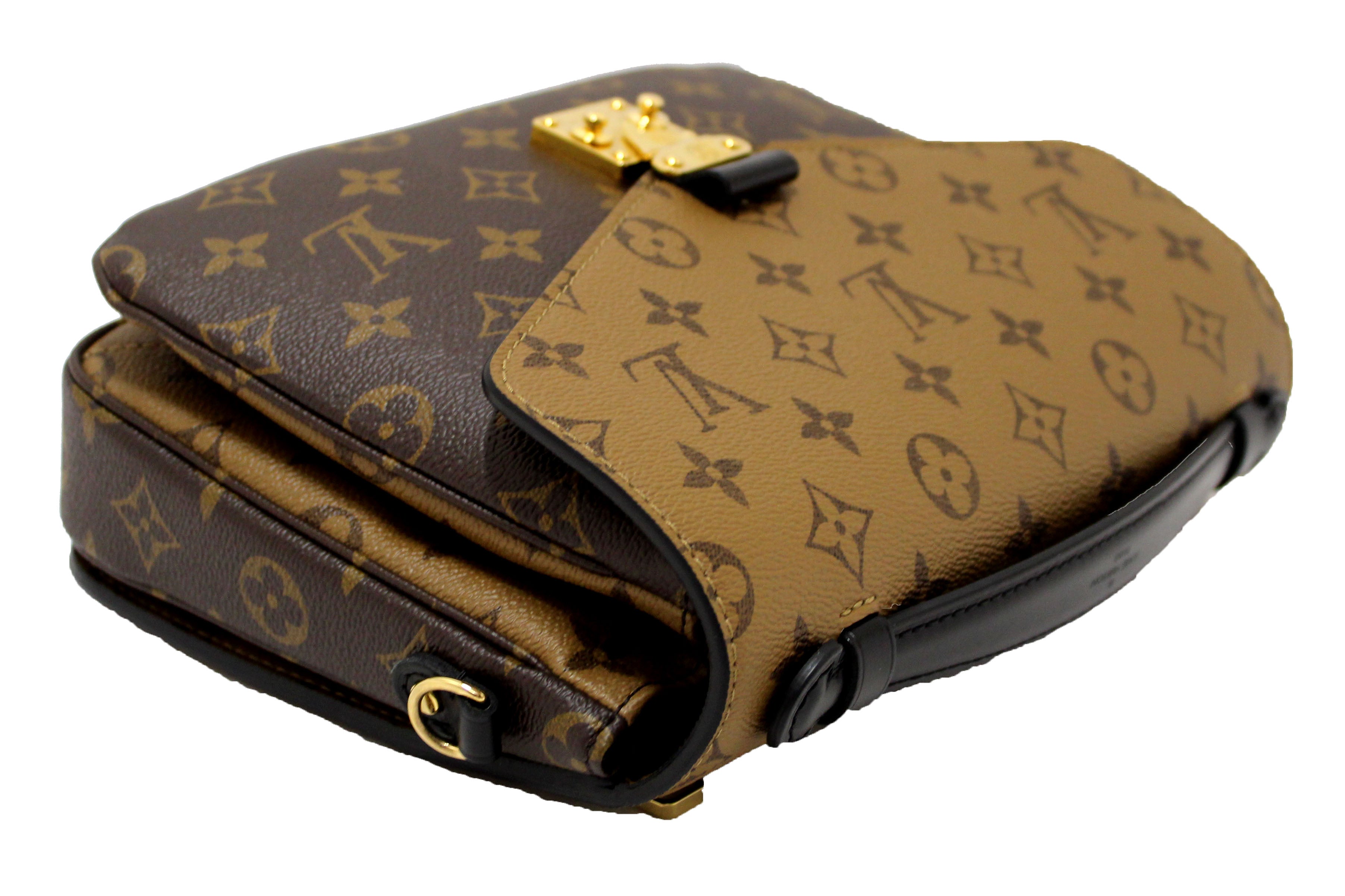 Athentic Louis Vuitton Classic Monogram Reverse Canvas Pochette Metis Bag