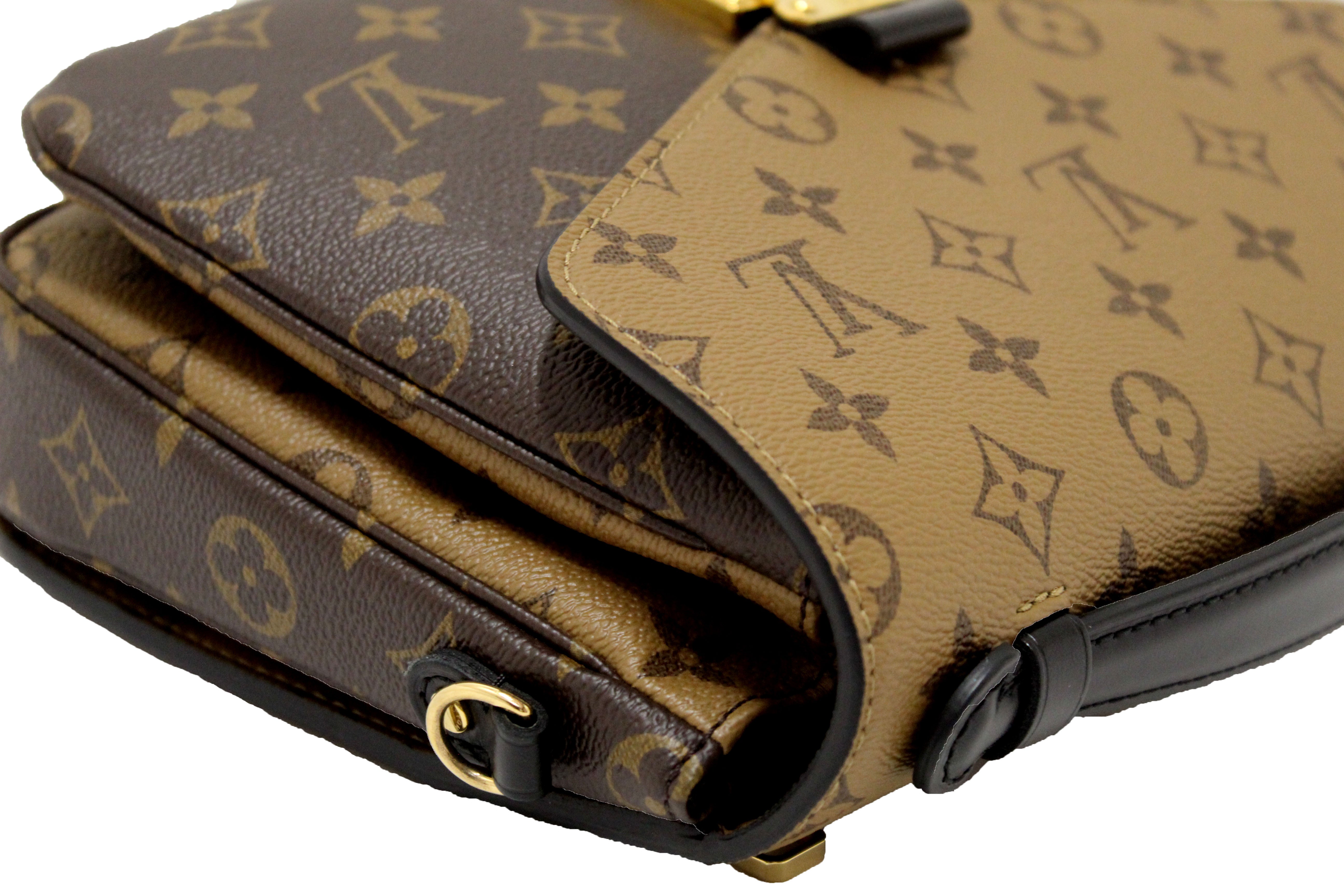 Athentic Louis Vuitton Classic Monogram Reverse Canvas Pochette Metis Bag