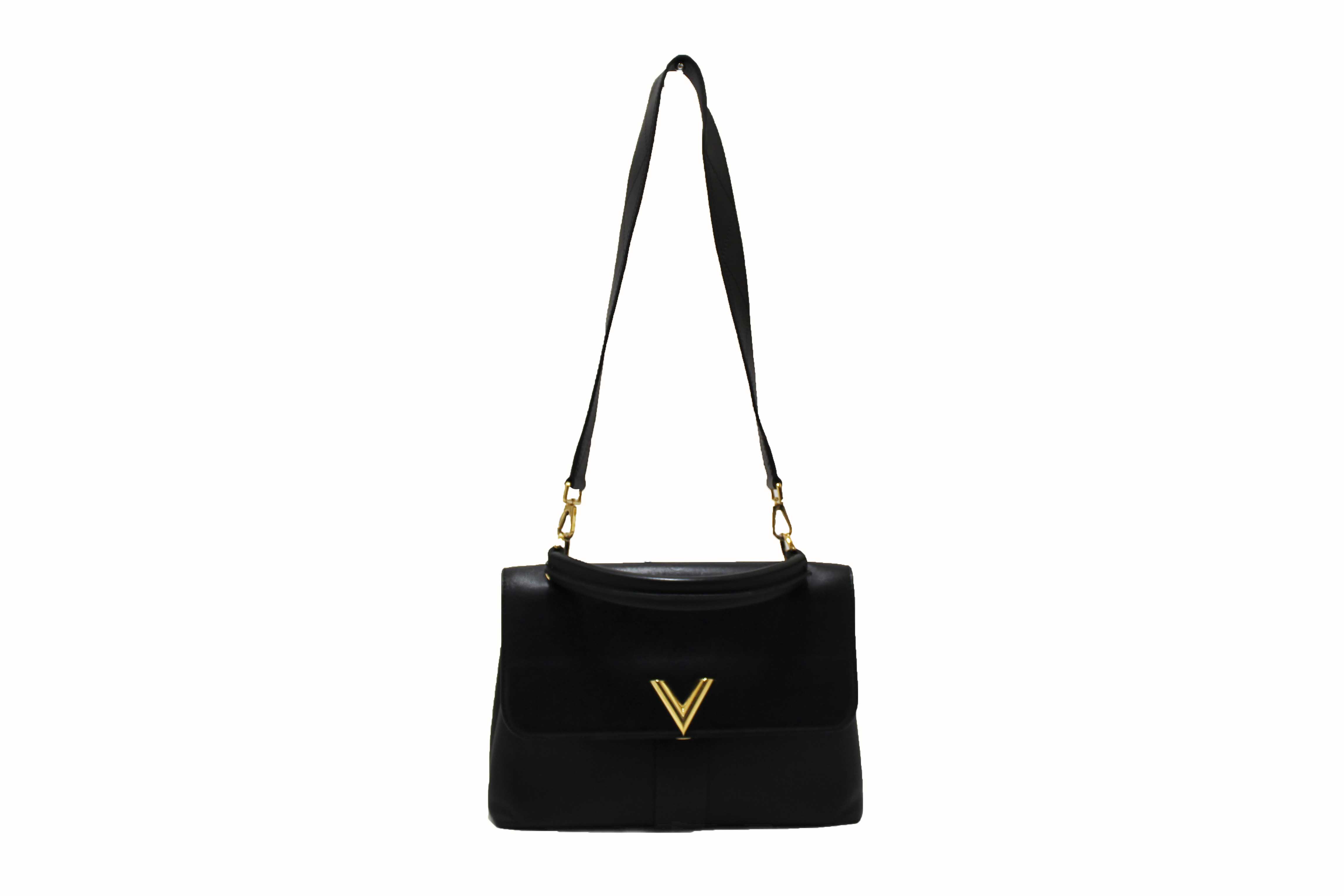 Authentic Louis Vuitton Black Monogram Leather Very One Handle Handbag